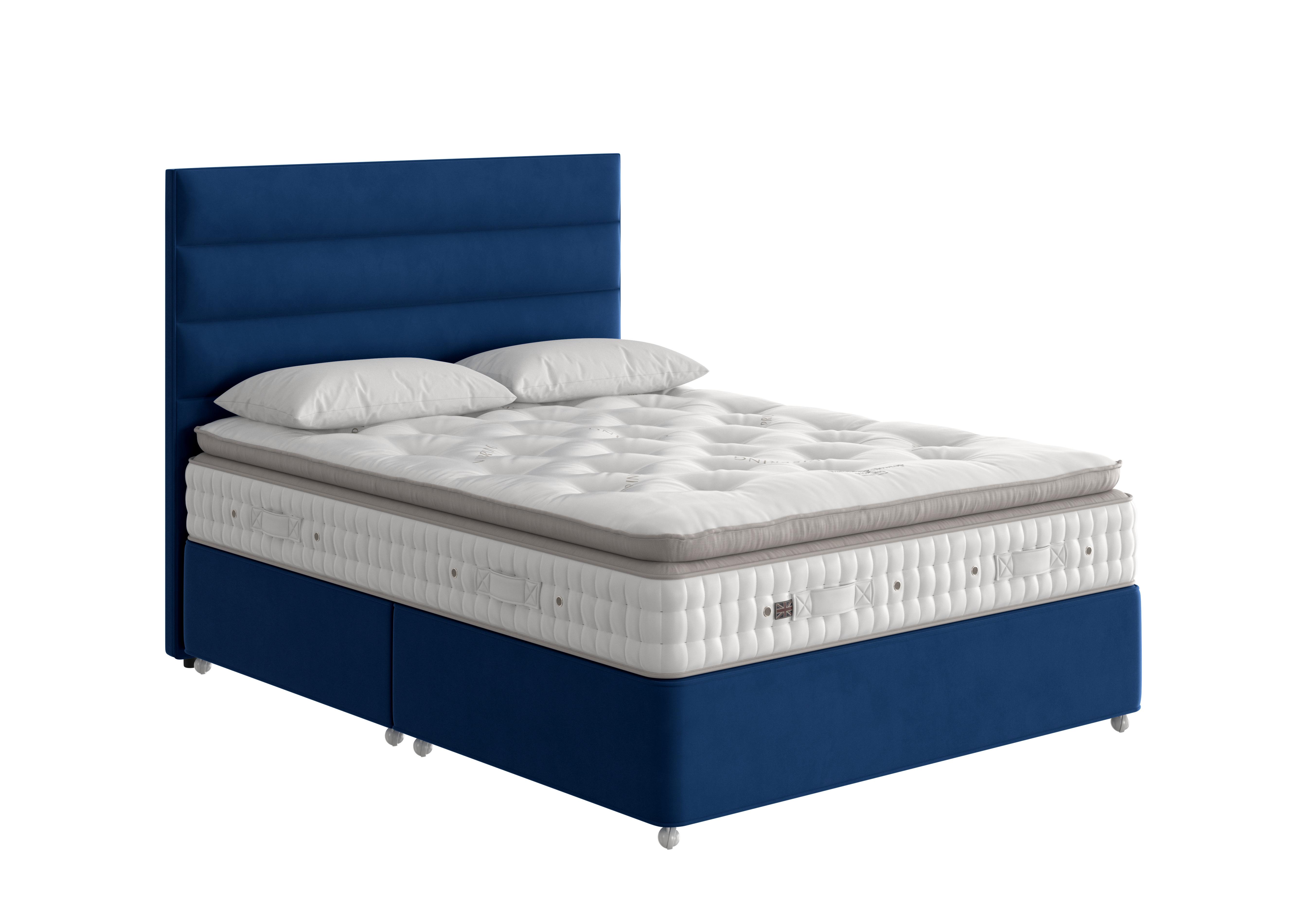 Baroness Pillow Top Divan Set in 2115 Plush Royal on Furniture Village