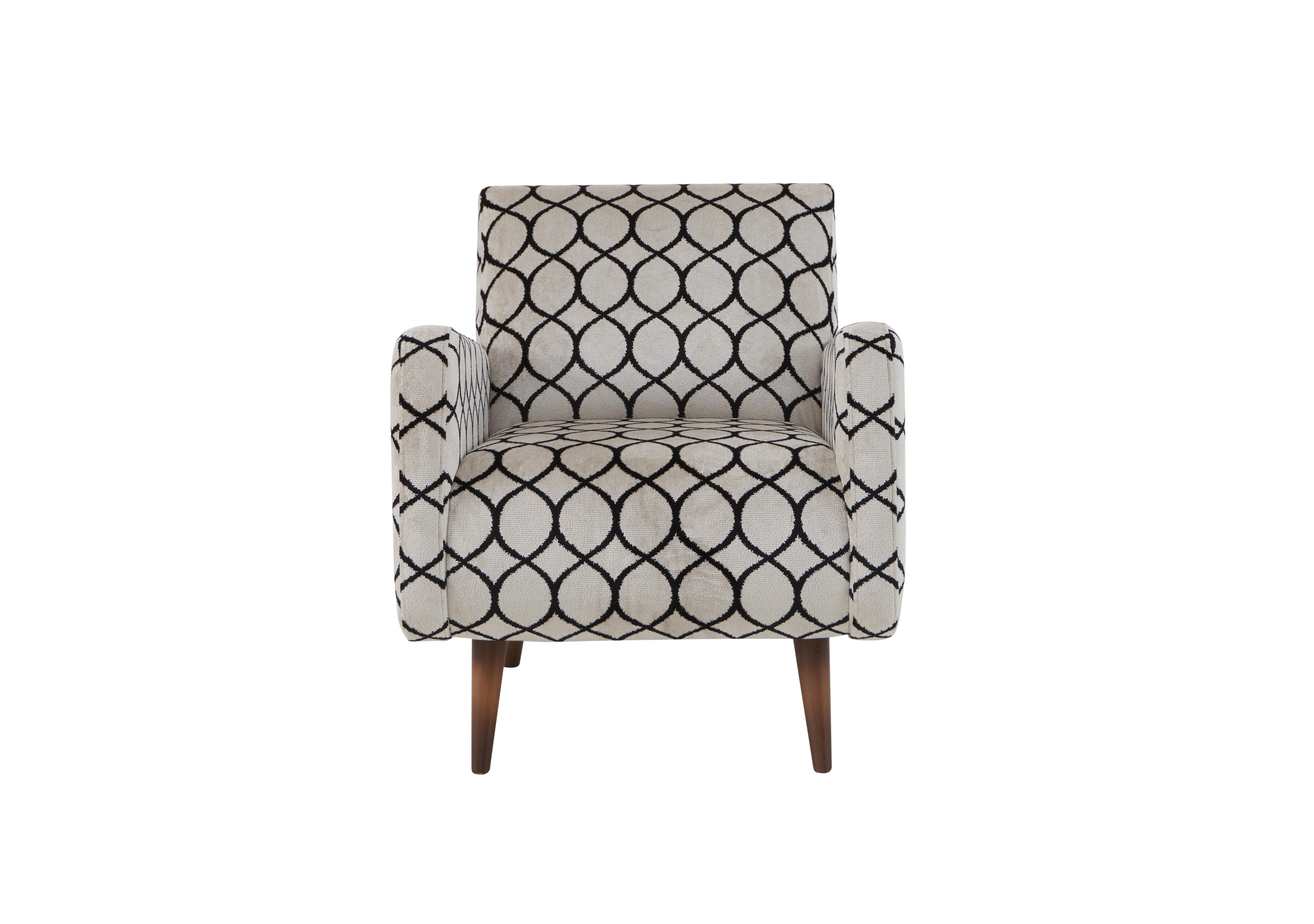 Sumptuous Fabric Accent Chair in Canto Natural Dk on Furniture Village
