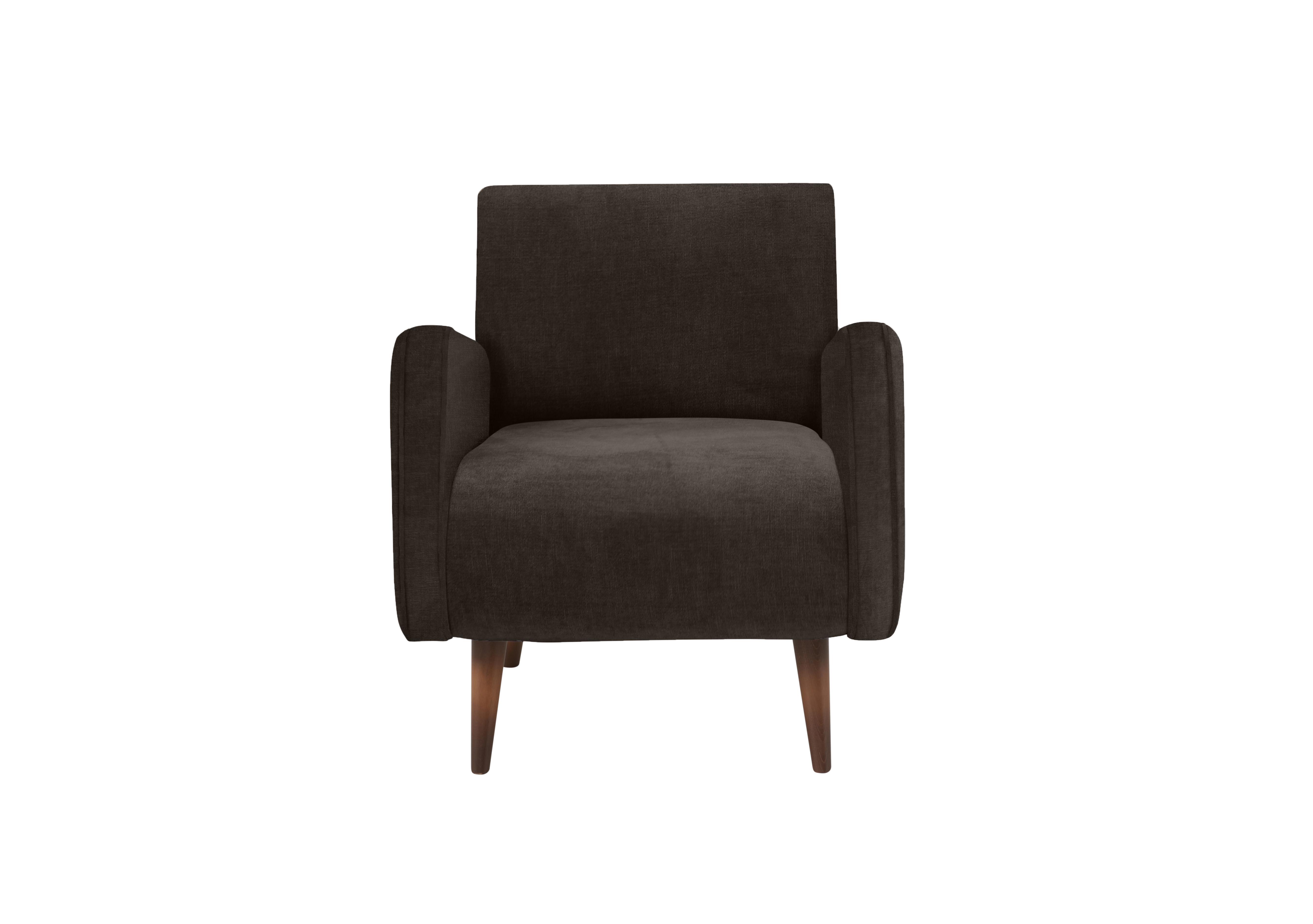 Sumptuous Fabric Accent Chair in Chamonix Mocha Dk on Furniture Village