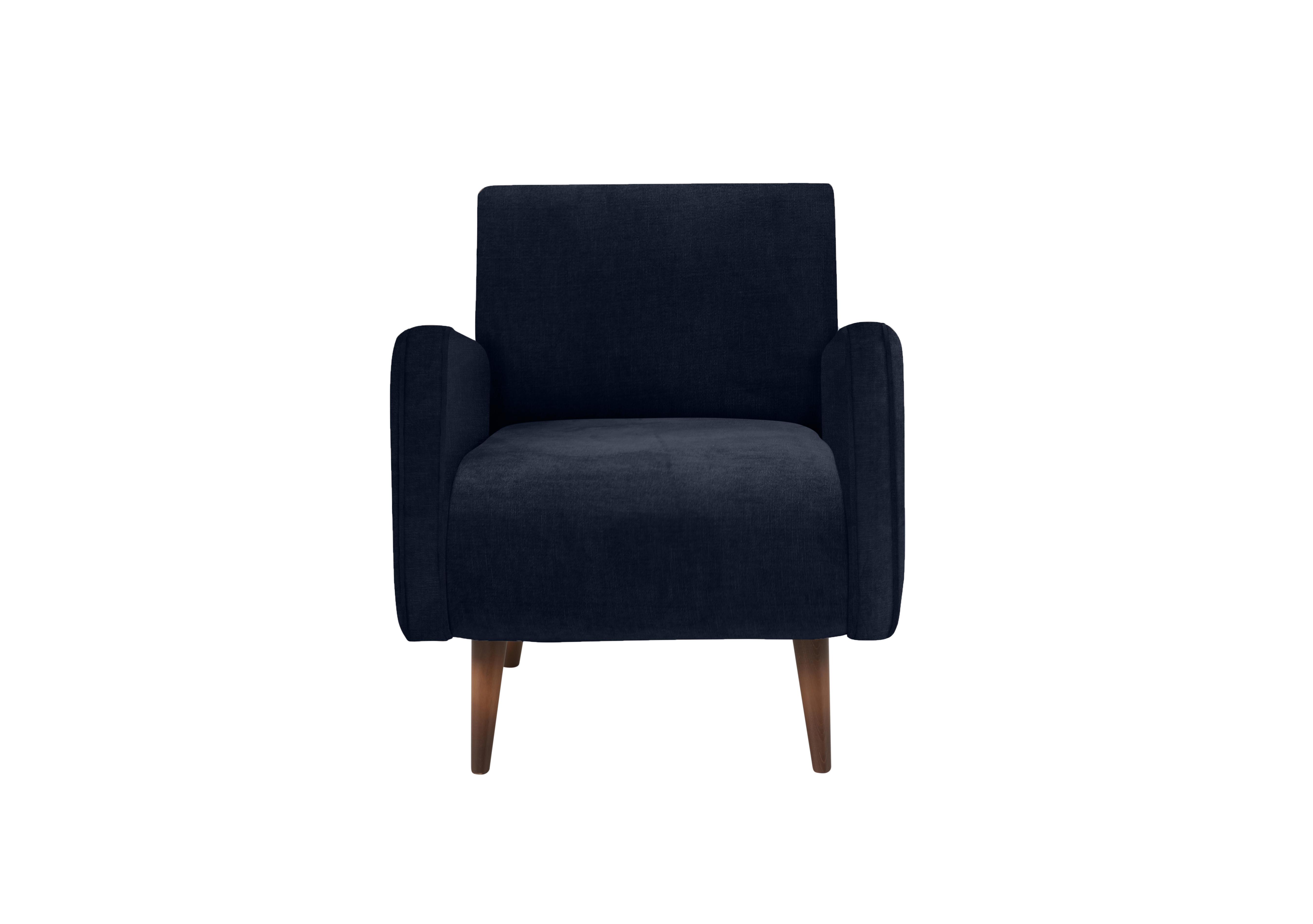 Sumptuous Fabric Accent Chair in Chamonix Navy Dk on Furniture Village