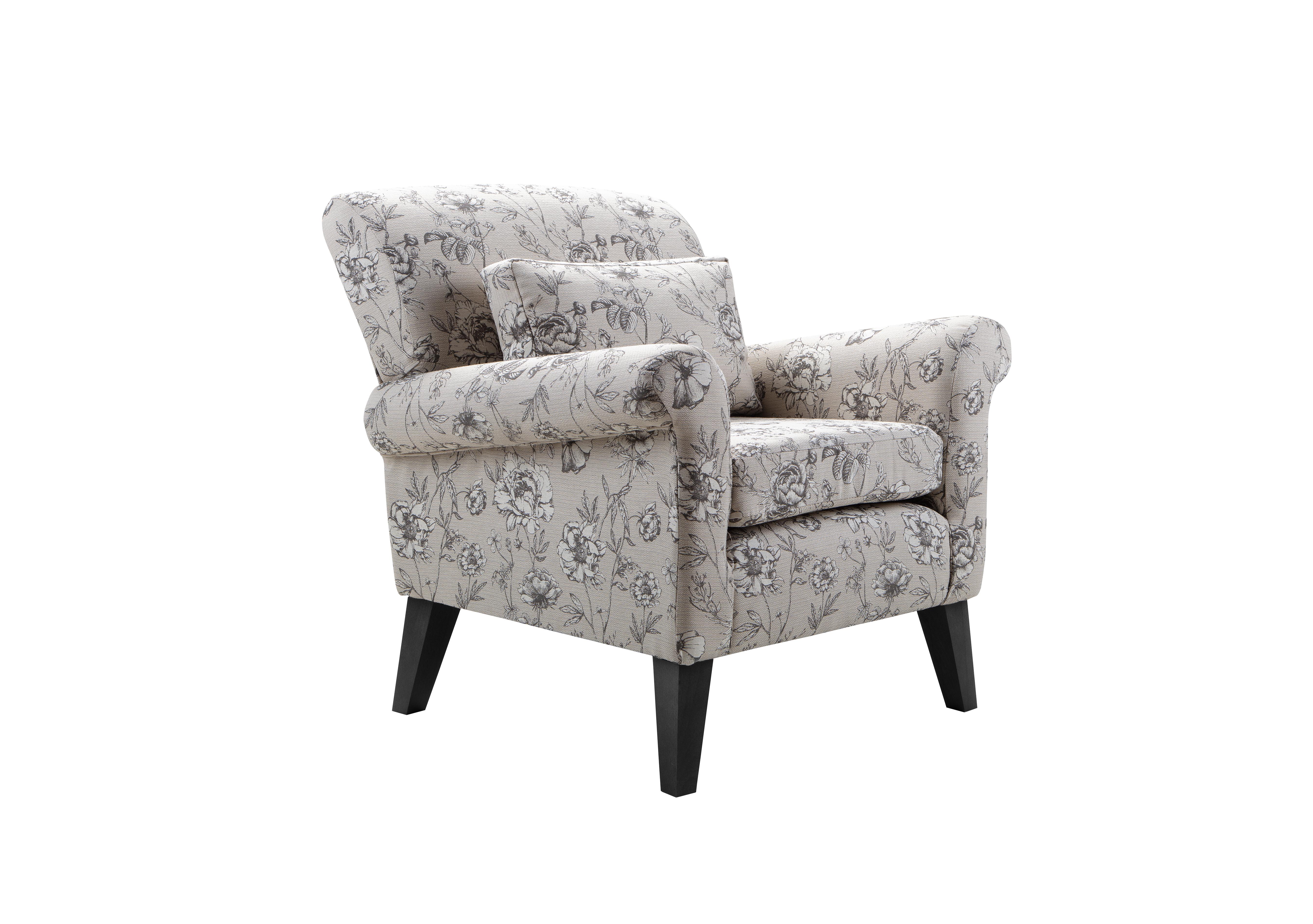 My Accent Chair Beaumont in Floral Mocha on Furniture Village