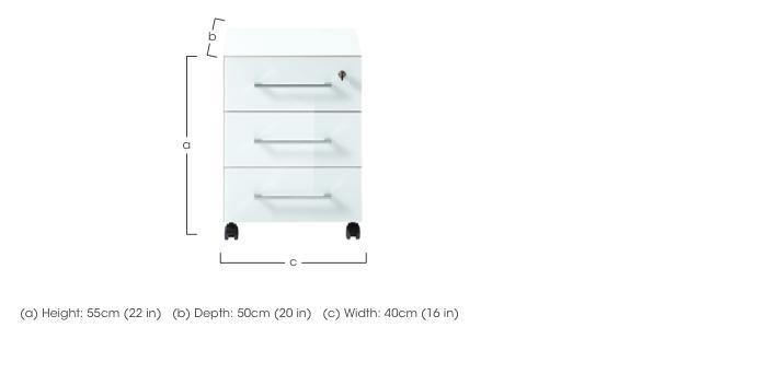 Alexi Rolling Pedestal Unit in  on Furniture Village