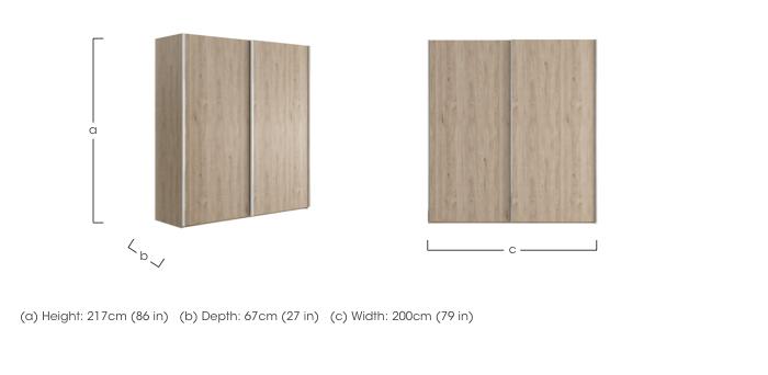 Oxford 2 Door Sliding 200 cm Wardrobe in  on Furniture Village