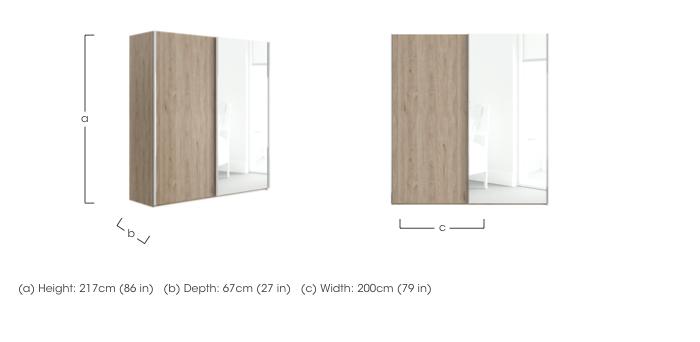 Oxford 2 Door Sliding 200 cm Wardrobe with Mirror in  on Furniture Village