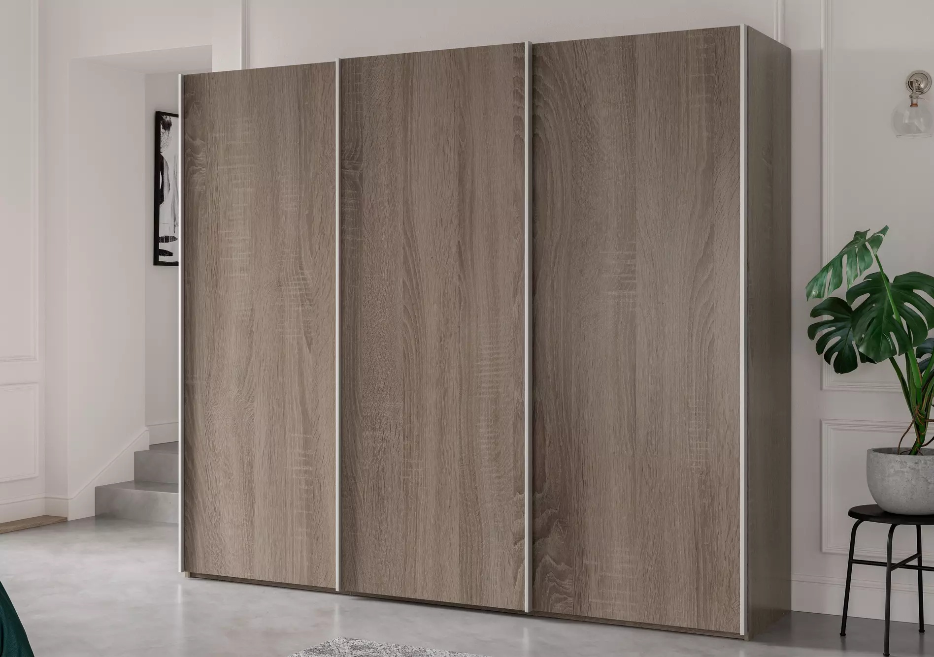 Oxford 3 Door Sliding 250 cm Wardrobe