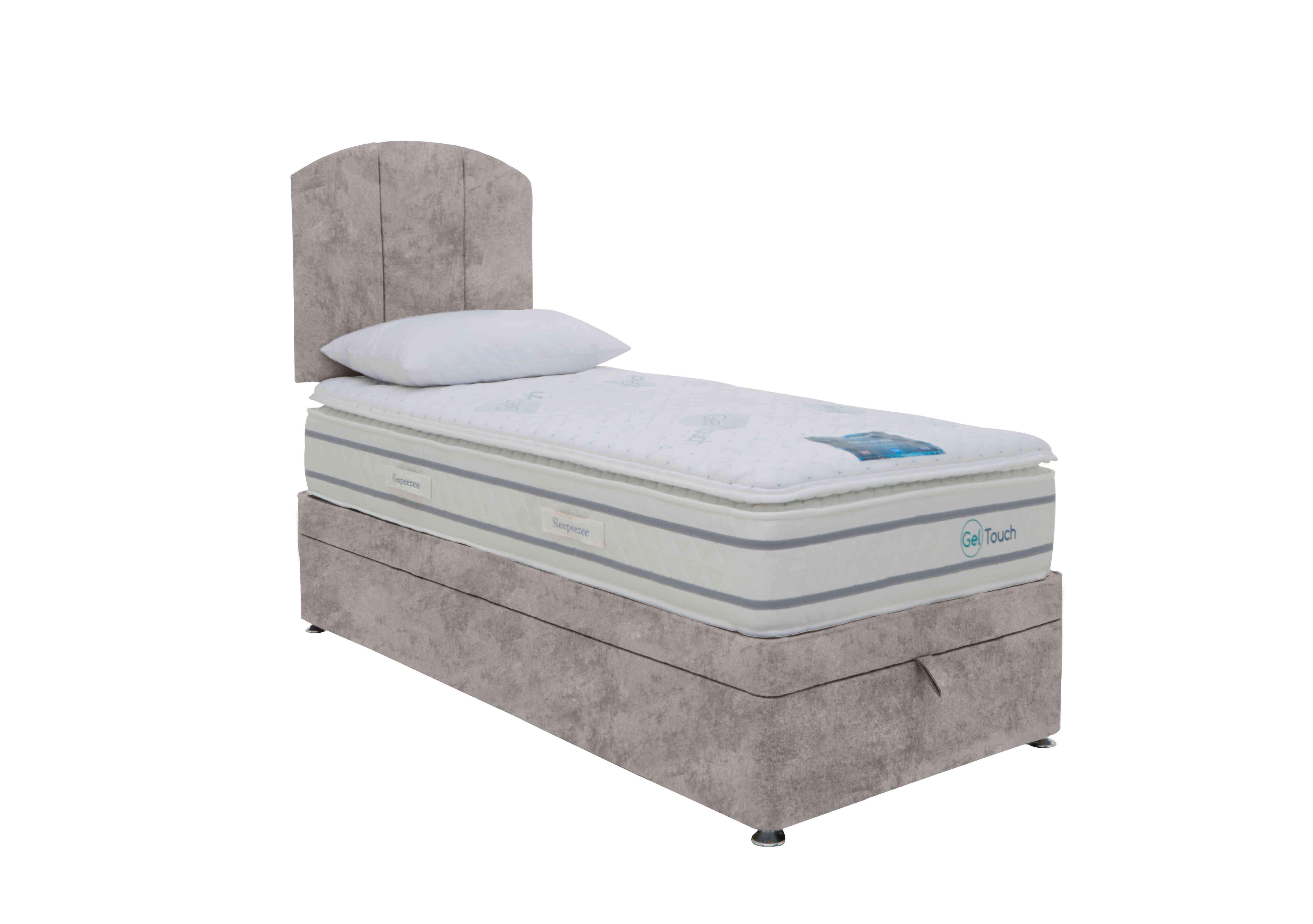 GelTouch 3000 End-lift Ottoman Divan Set in Daytona Silver on Furniture Village