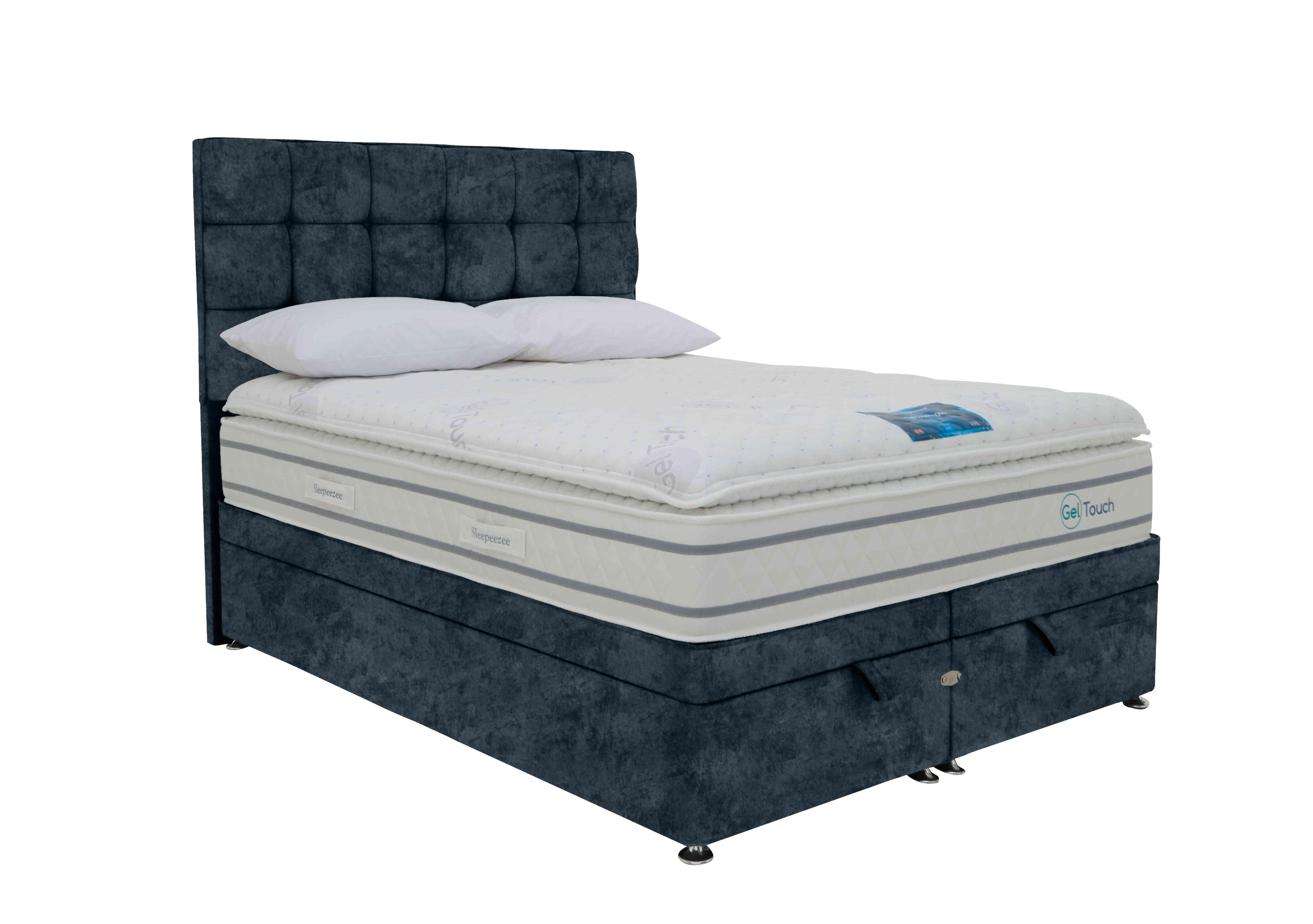 GelTouch 4000 End-lift Ottoman Divan Set in Daytona Ocean on Furniture Village