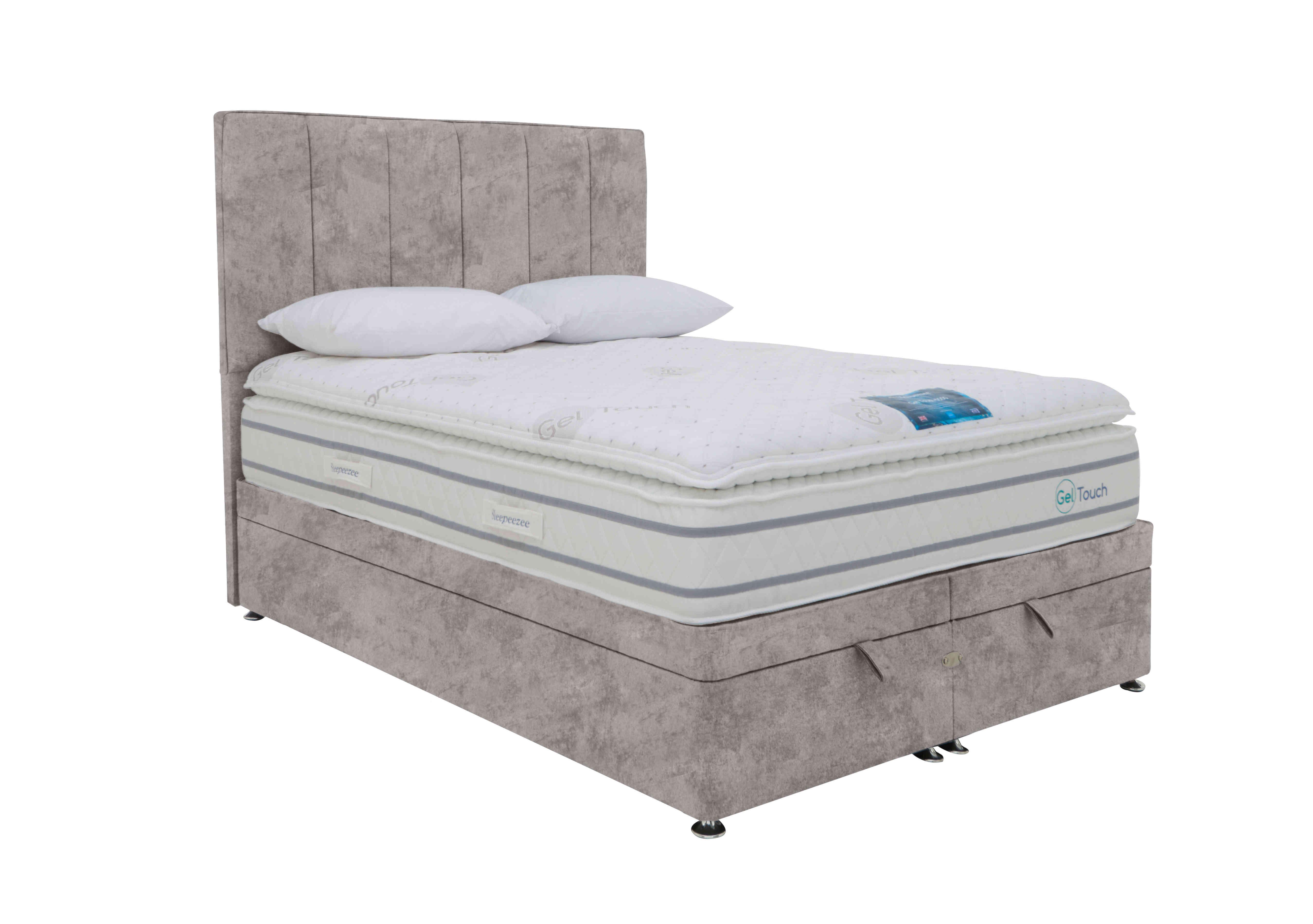 GelTouch 5000 End-lift Ottoman Divan Set in Daytona Silver on Furniture Village