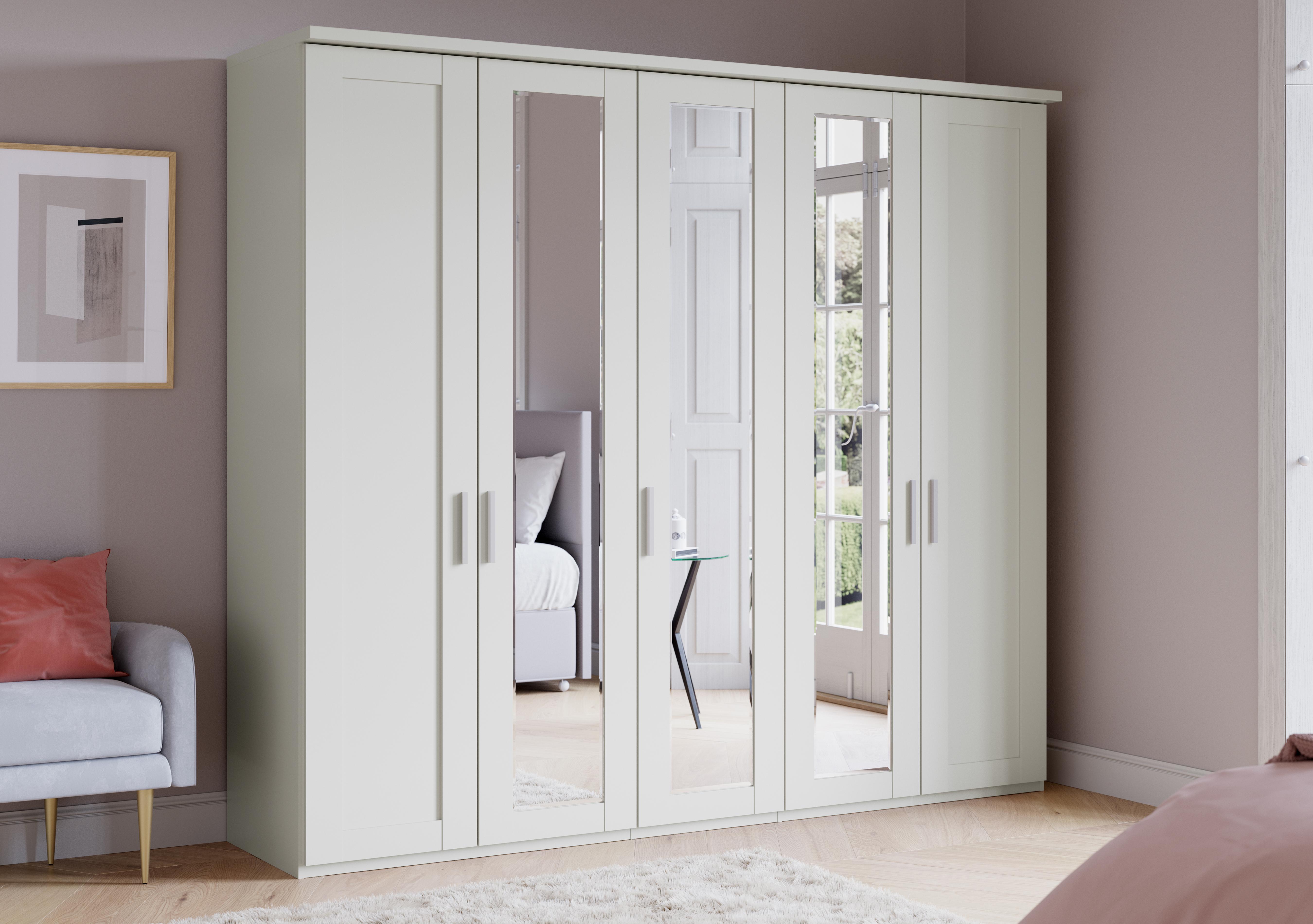 Kempton 5 Door Hinged Wardrobe with Mirrors in  on Furniture Village