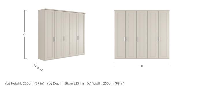 Kempton 5 Door Hinged Wardrobe in  on Furniture Village