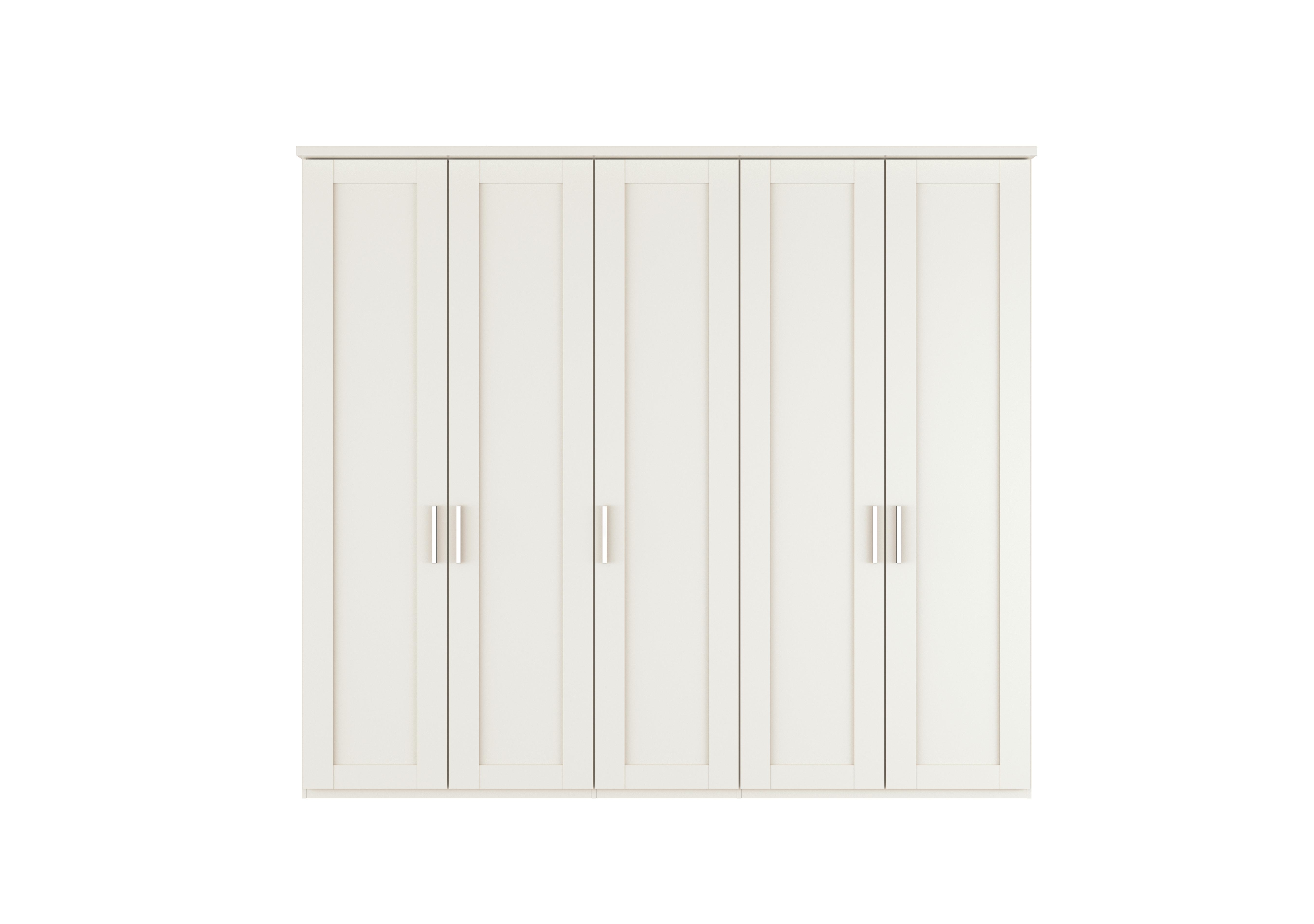 Kempton 5 Door Hinged Wardrobe in White on Furniture Village