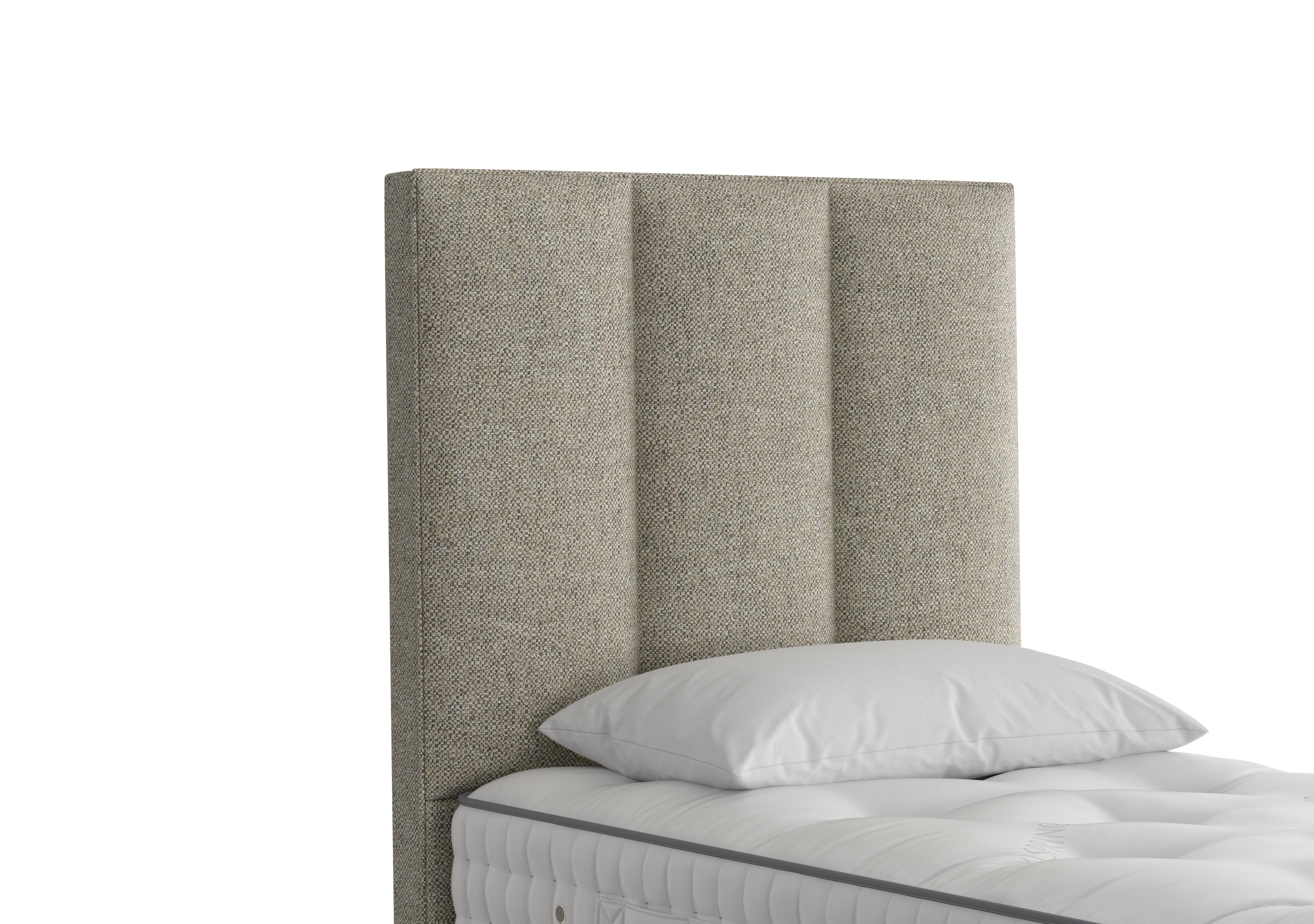 Ceto Floor Standing Headboard in 2151 Boucle Flint on Furniture Village