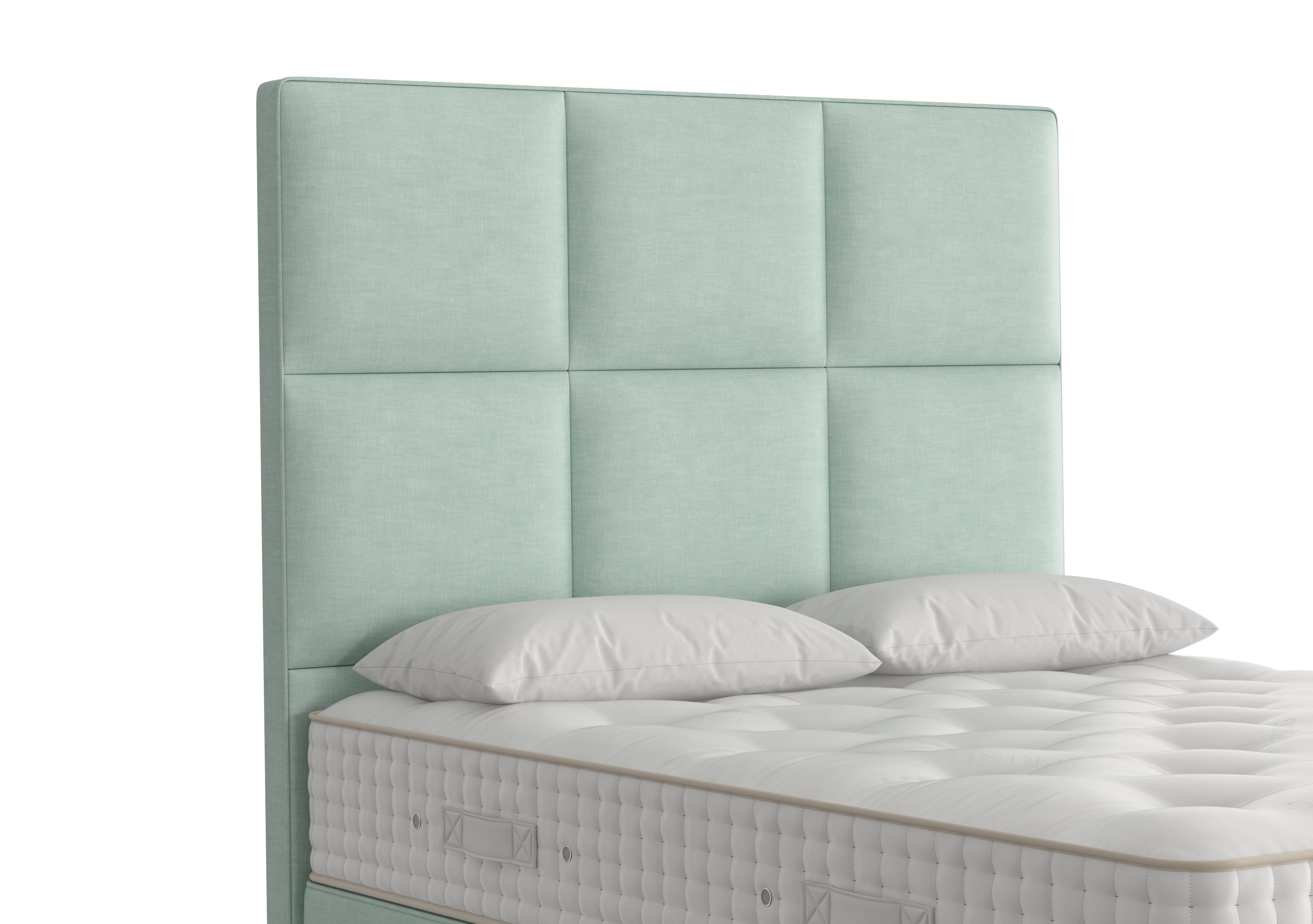 Atlas Floor Standing Headboard in 2103 Cotton Eau De Nil on Furniture Village