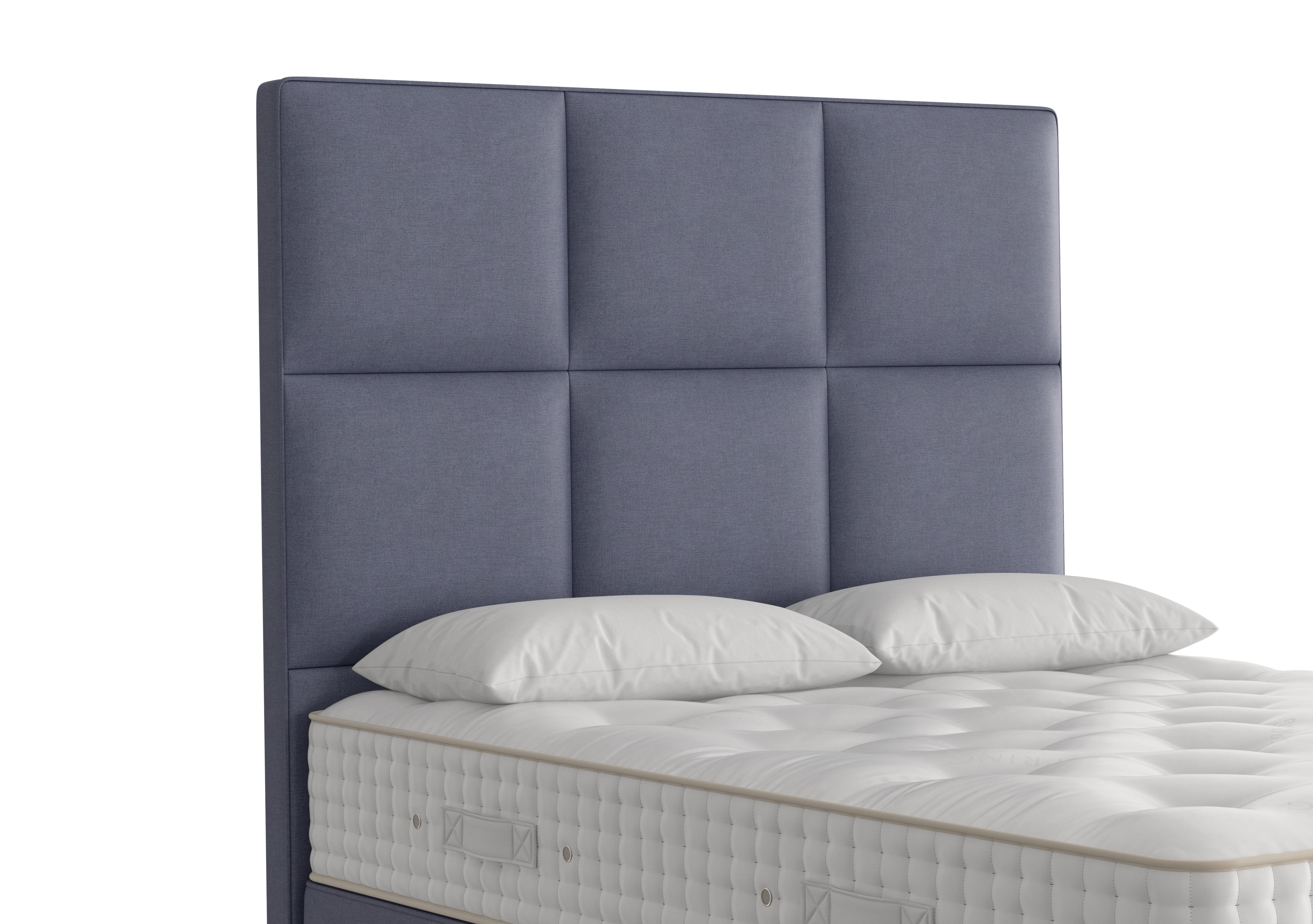 Atlas Floor Standing Headboard in 2120 Touch Denim on Furniture Village
