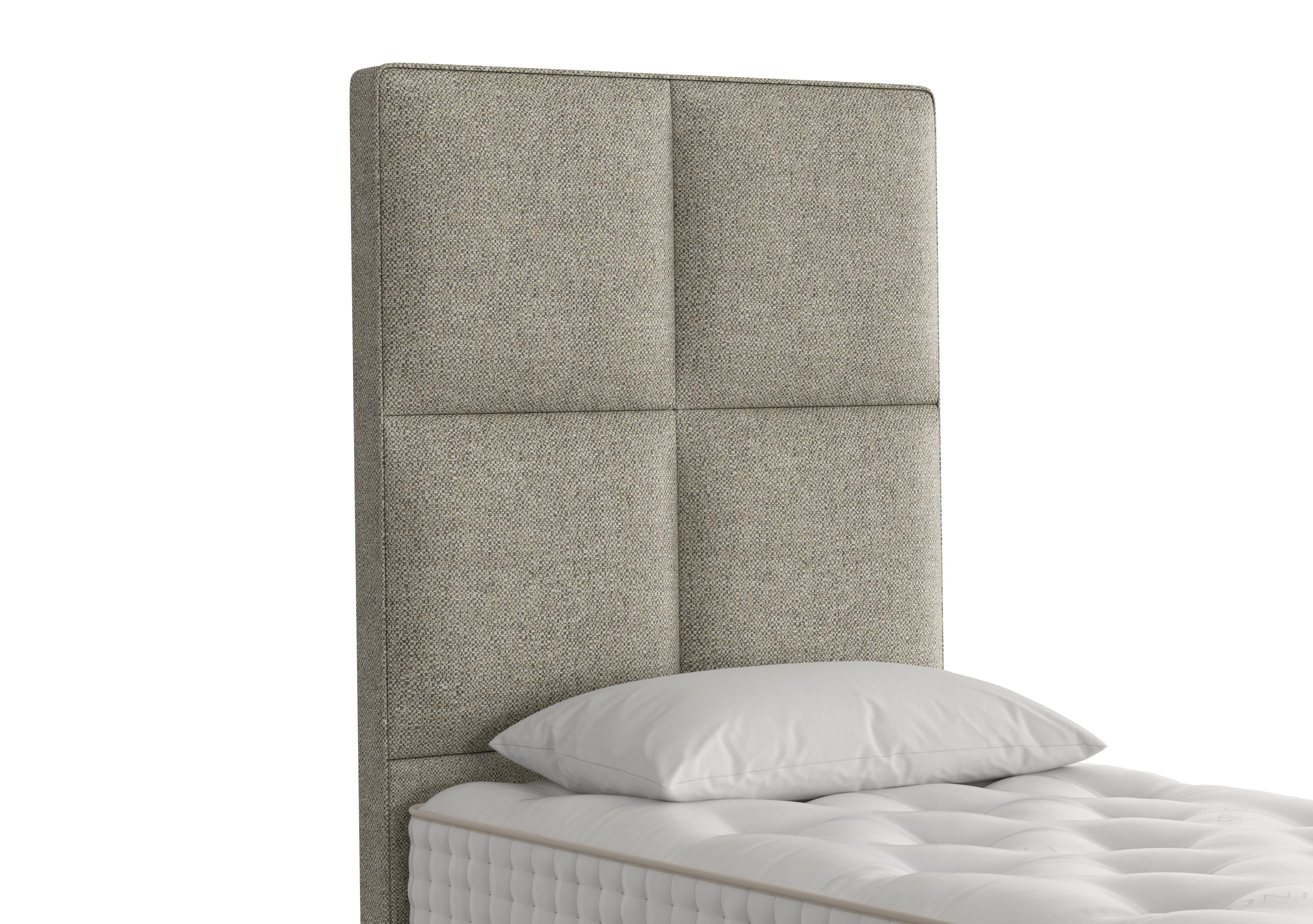 Atlas Floor Standing Headboard in 2151 Boucle Flint on Furniture Village