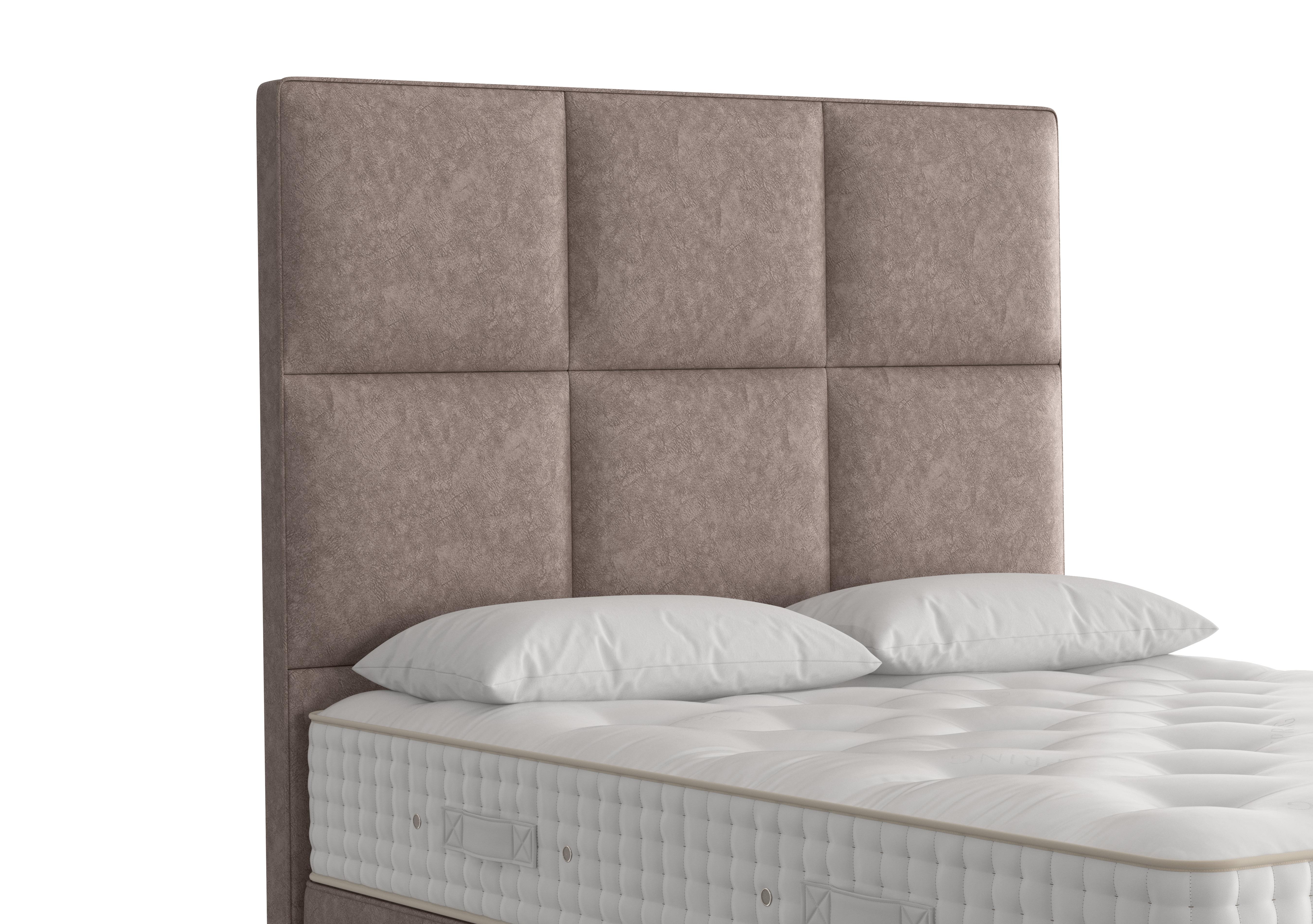 Atlas Floor Standing Headboard in 2301 Marble Chocolate on Furniture Village