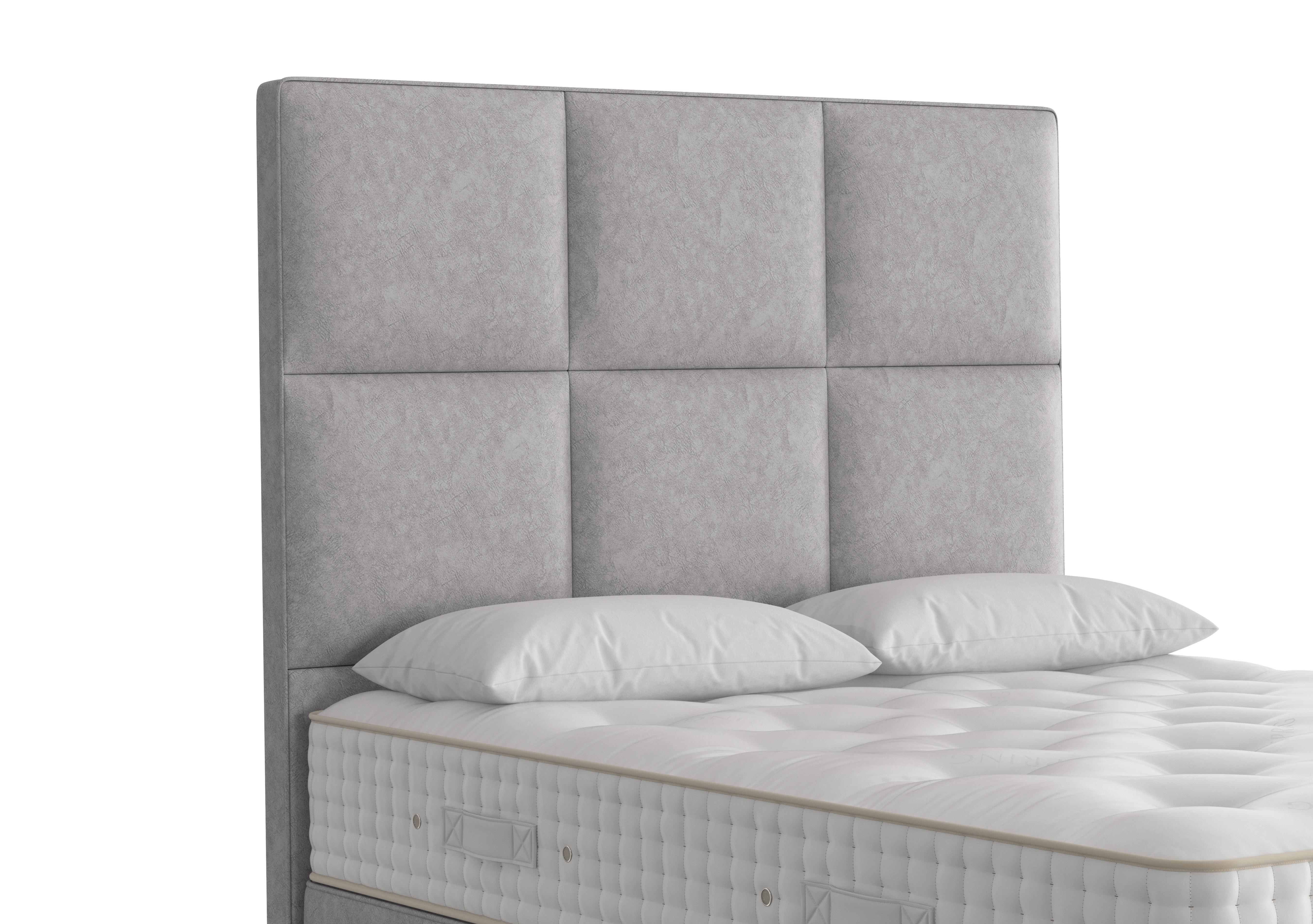 Atlas Floor Standing Headboard in 2303 Marble Silver on Furniture Village