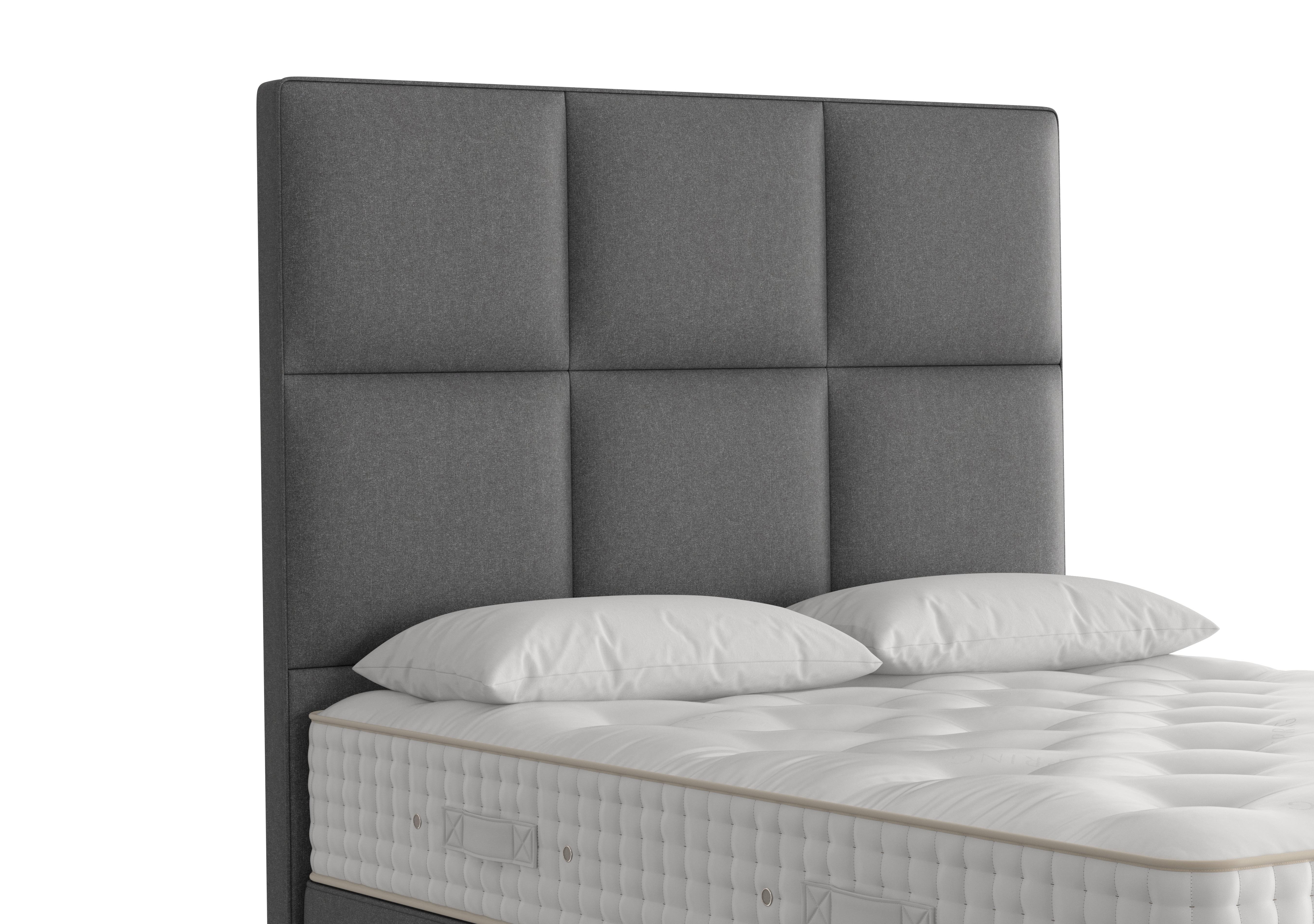 Atlas Floor Standing Headboard in 2306 Tweed Charcoal on Furniture Village