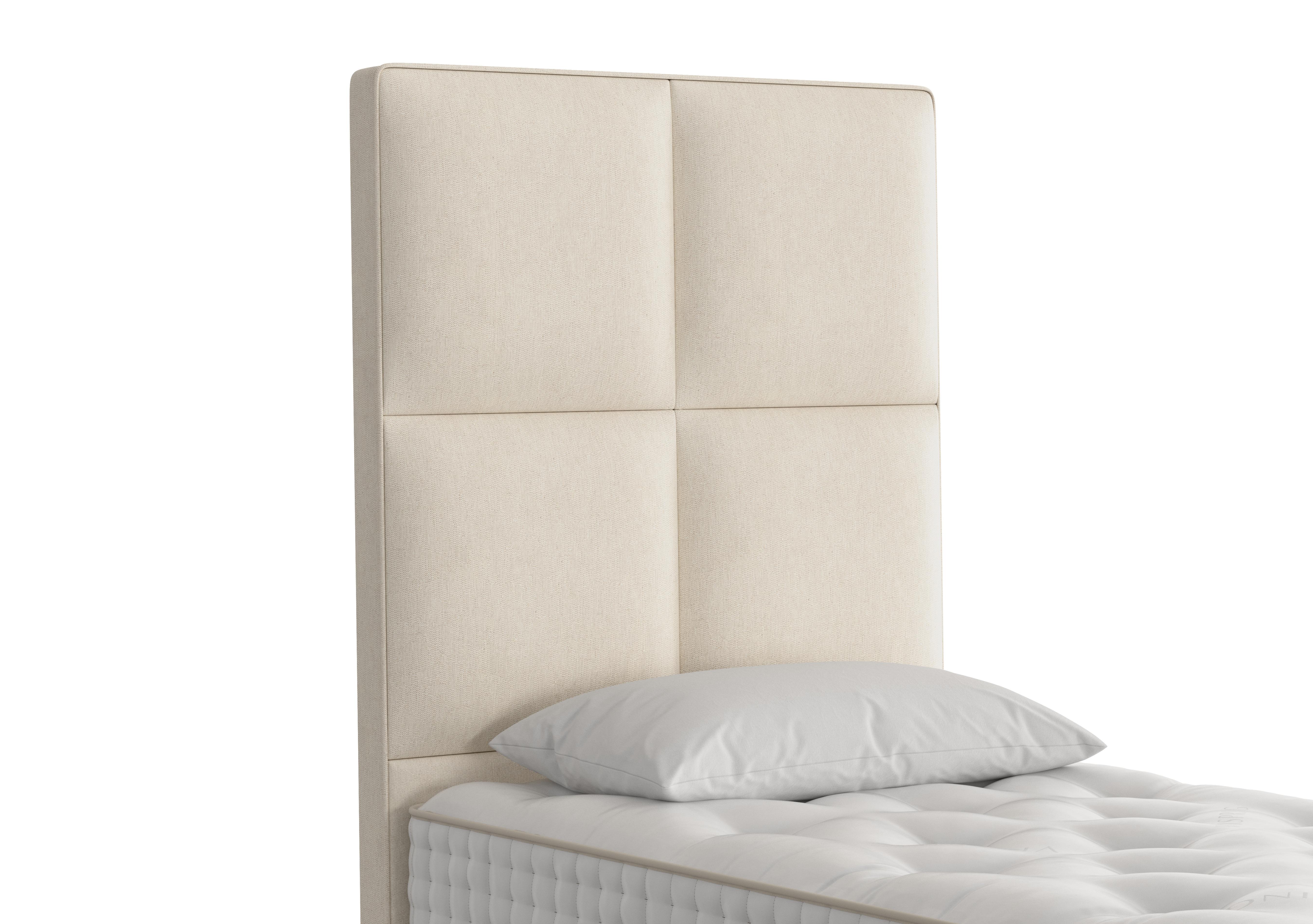 Atlas Floor Standing Headboard in 750 Chain Weave Fawn on Furniture Village