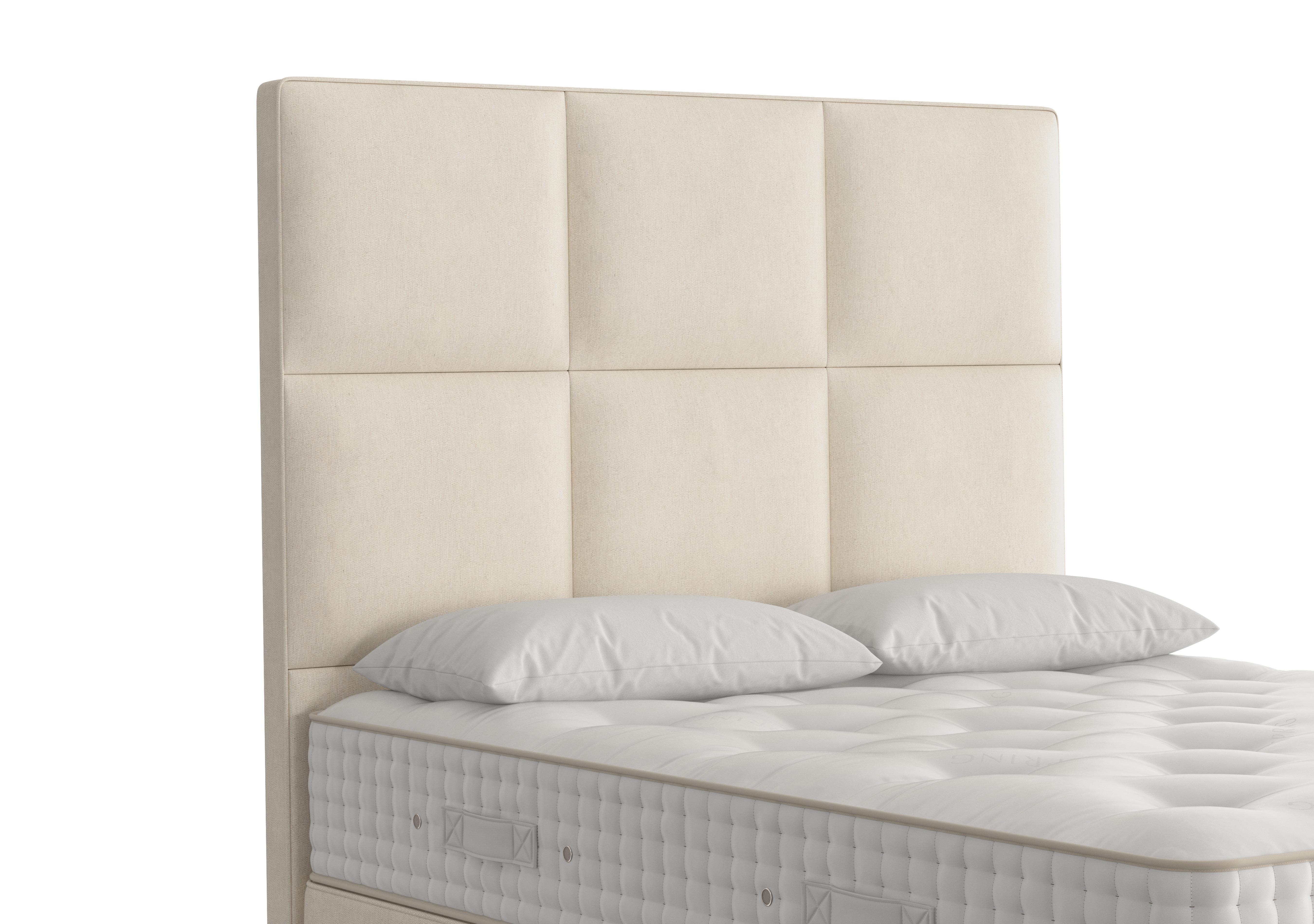 Atlas Floor Standing Headboard in 750 Chain Weave Fawn on Furniture Village