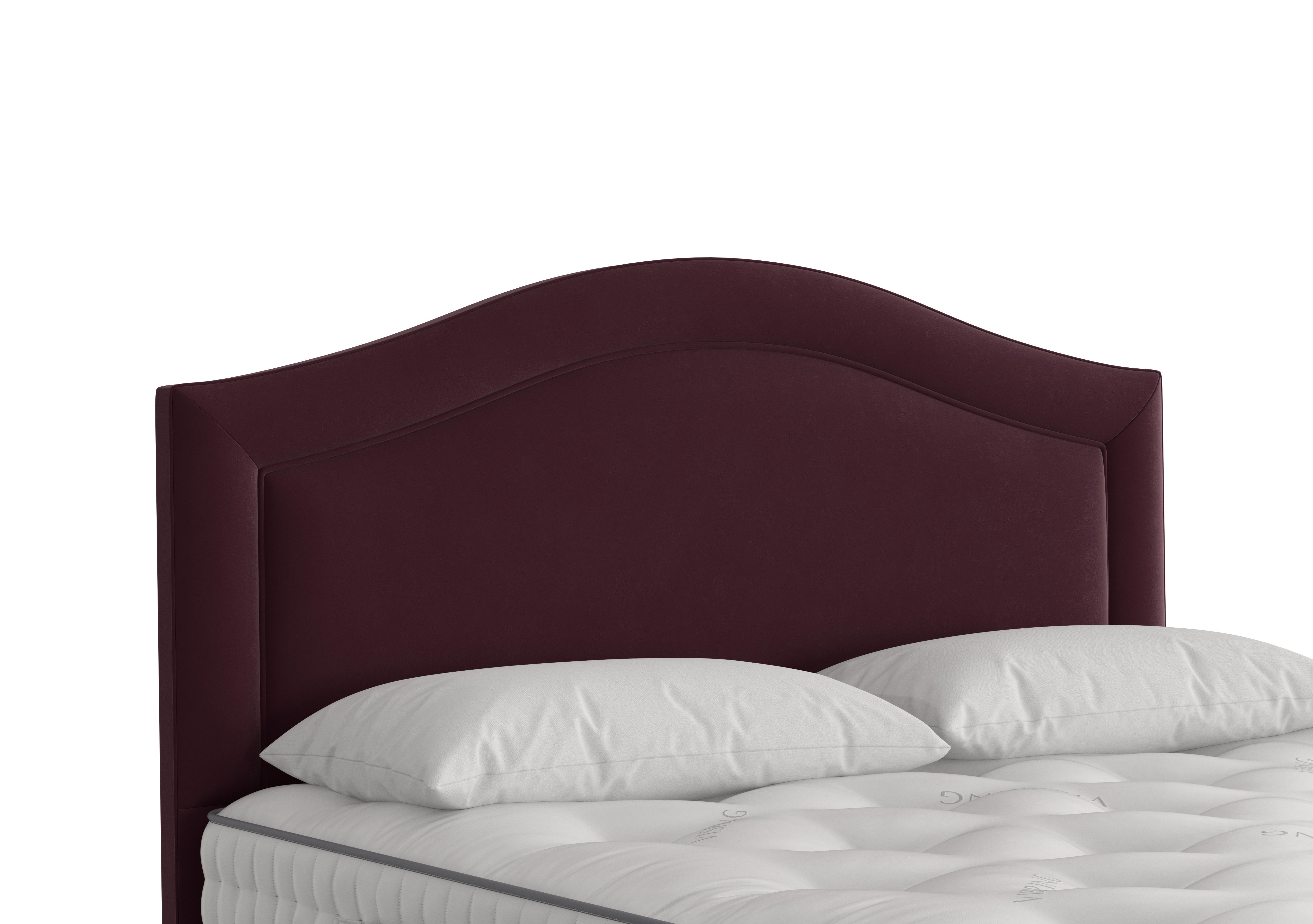 Artemis Headboard in 2107 Plush Aubergine on Furniture Village