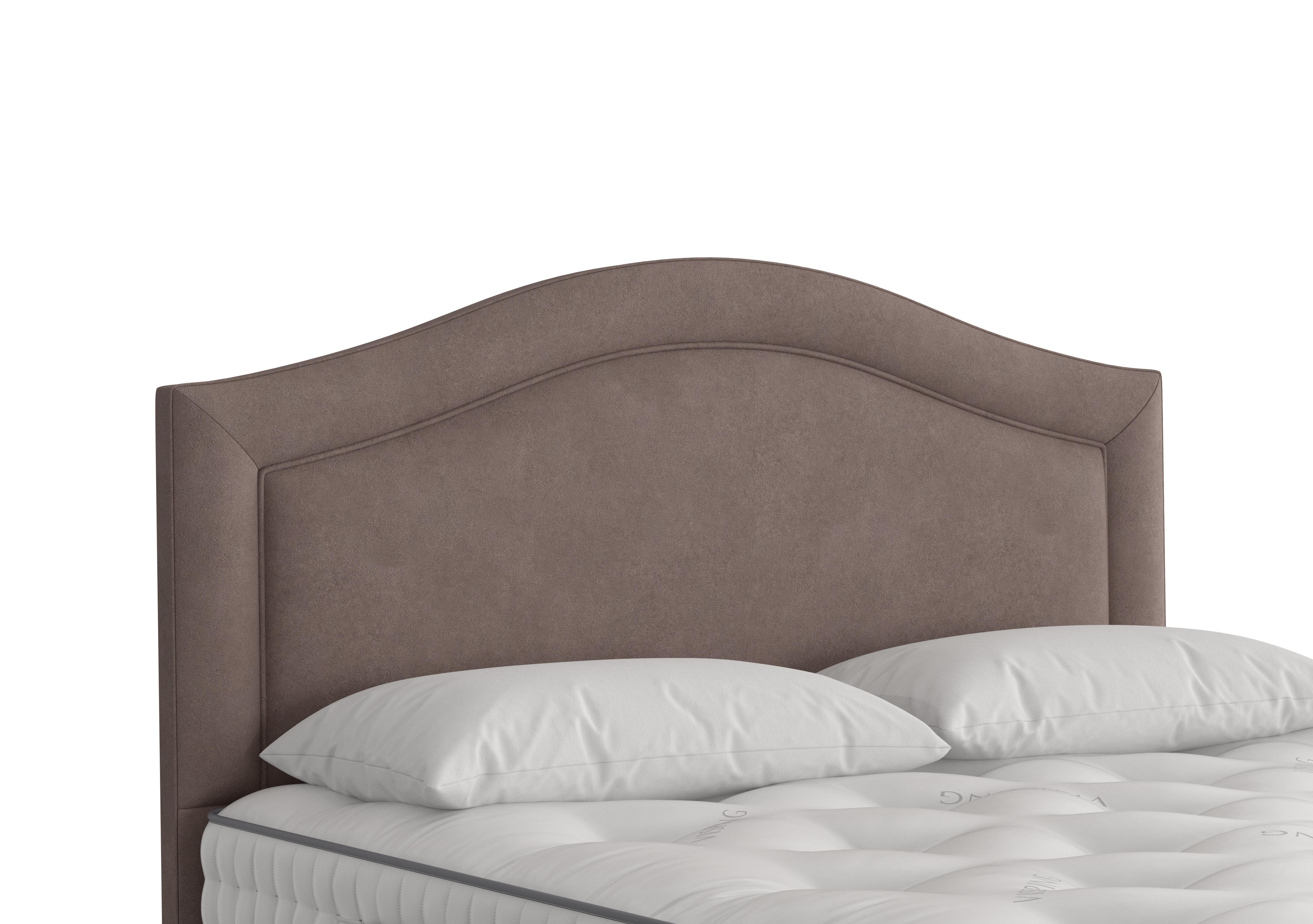 Artemis Headboard in 407 Faux Suede Mocha on Furniture Village