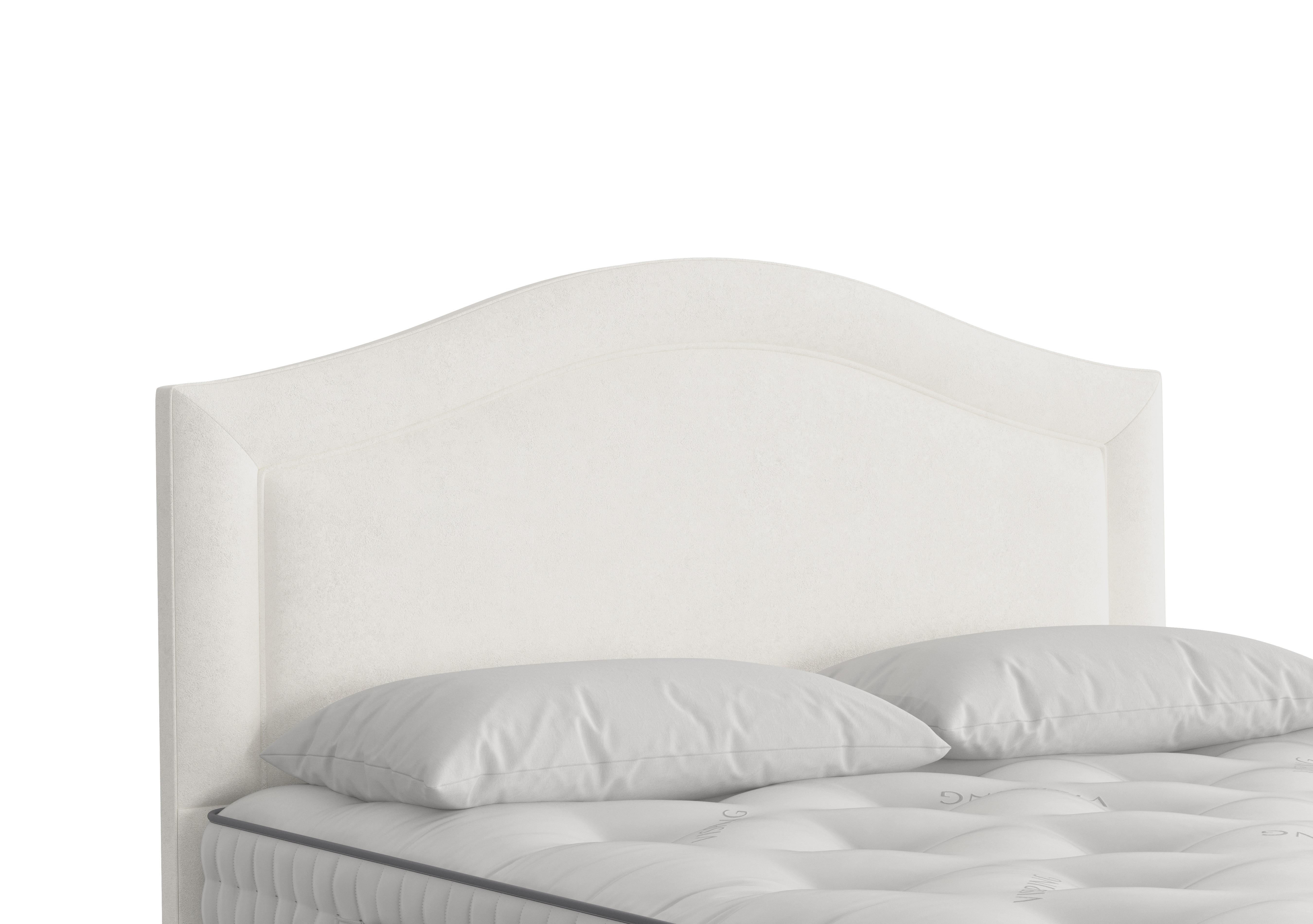 Artemis Headboard in 408 Faux Suede Snow on Furniture Village
