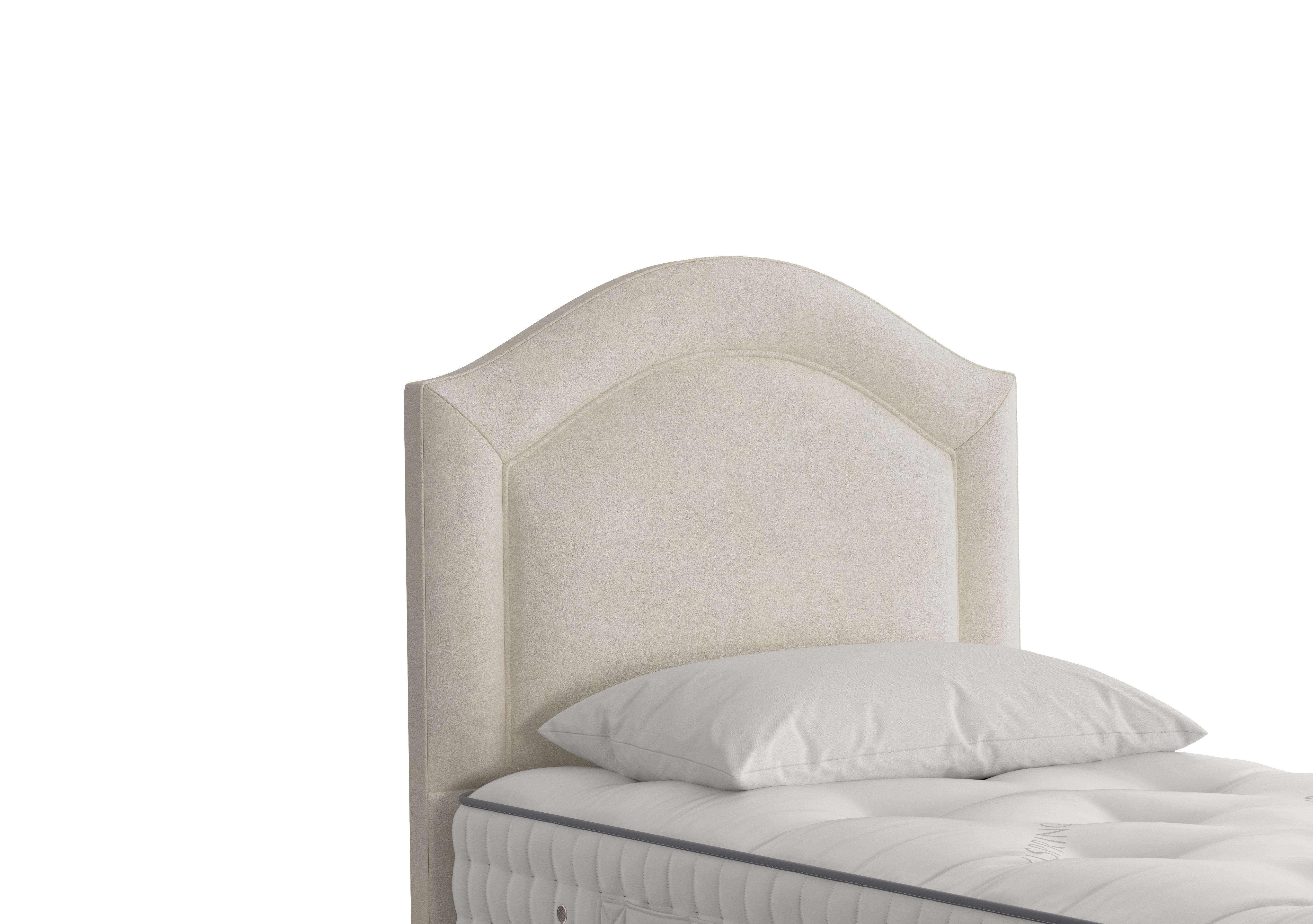 Artemis Headboard in 409 Faux Suede Champagne on Furniture Village