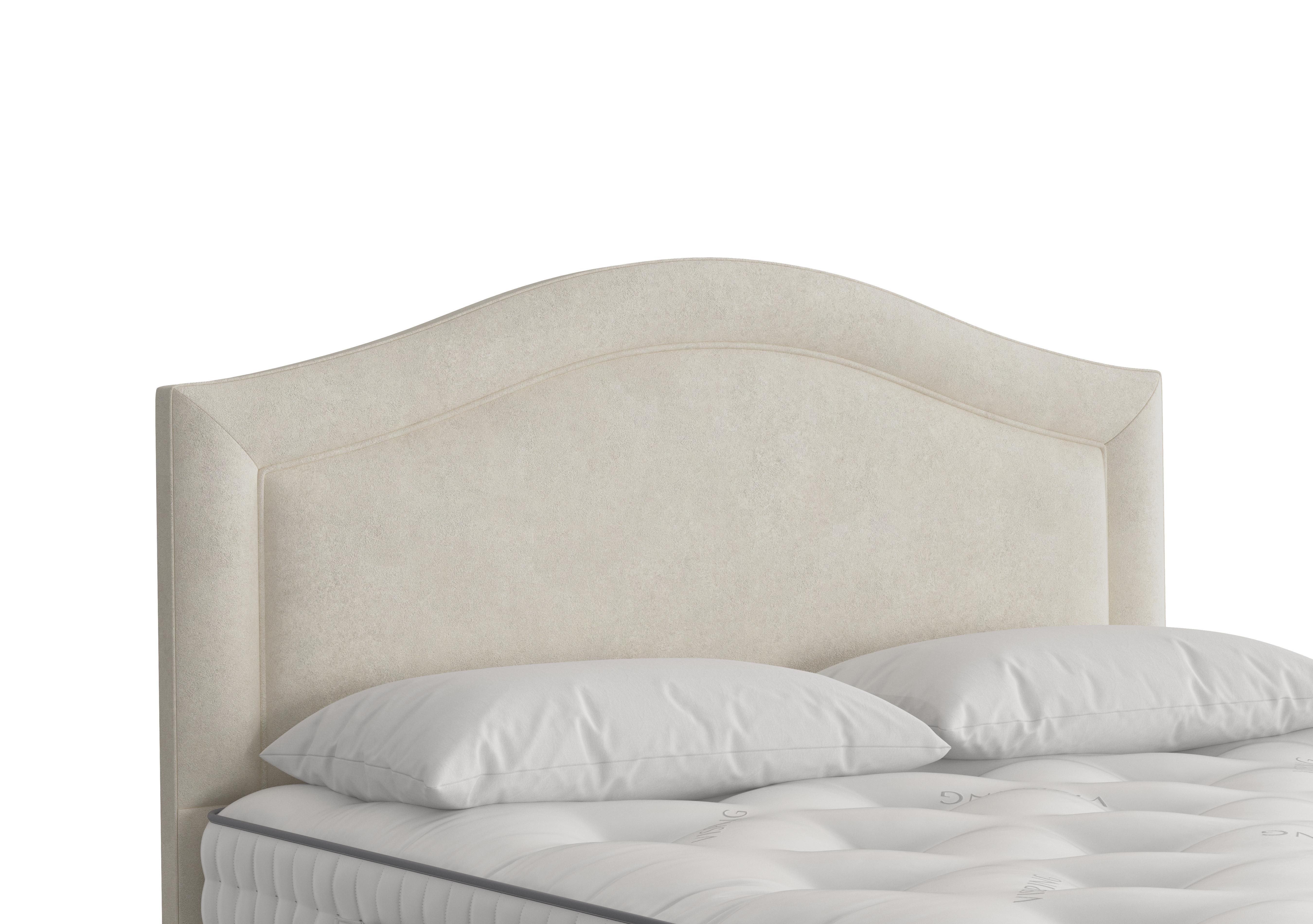 Artemis Headboard in 409 Faux Suede Champagne on Furniture Village