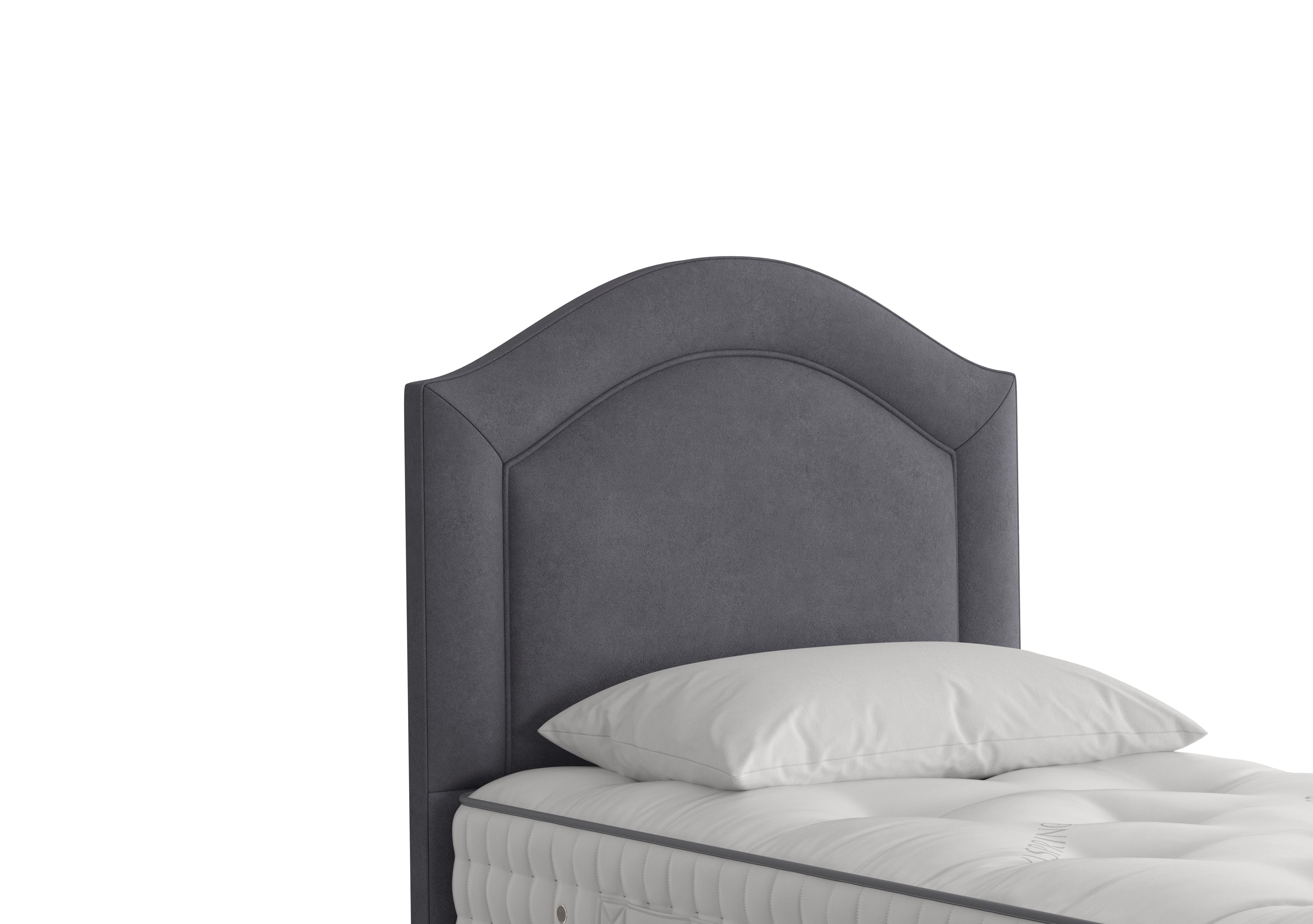 Artemis Headboard in 410 Faux Suede Charcoal on Furniture Village