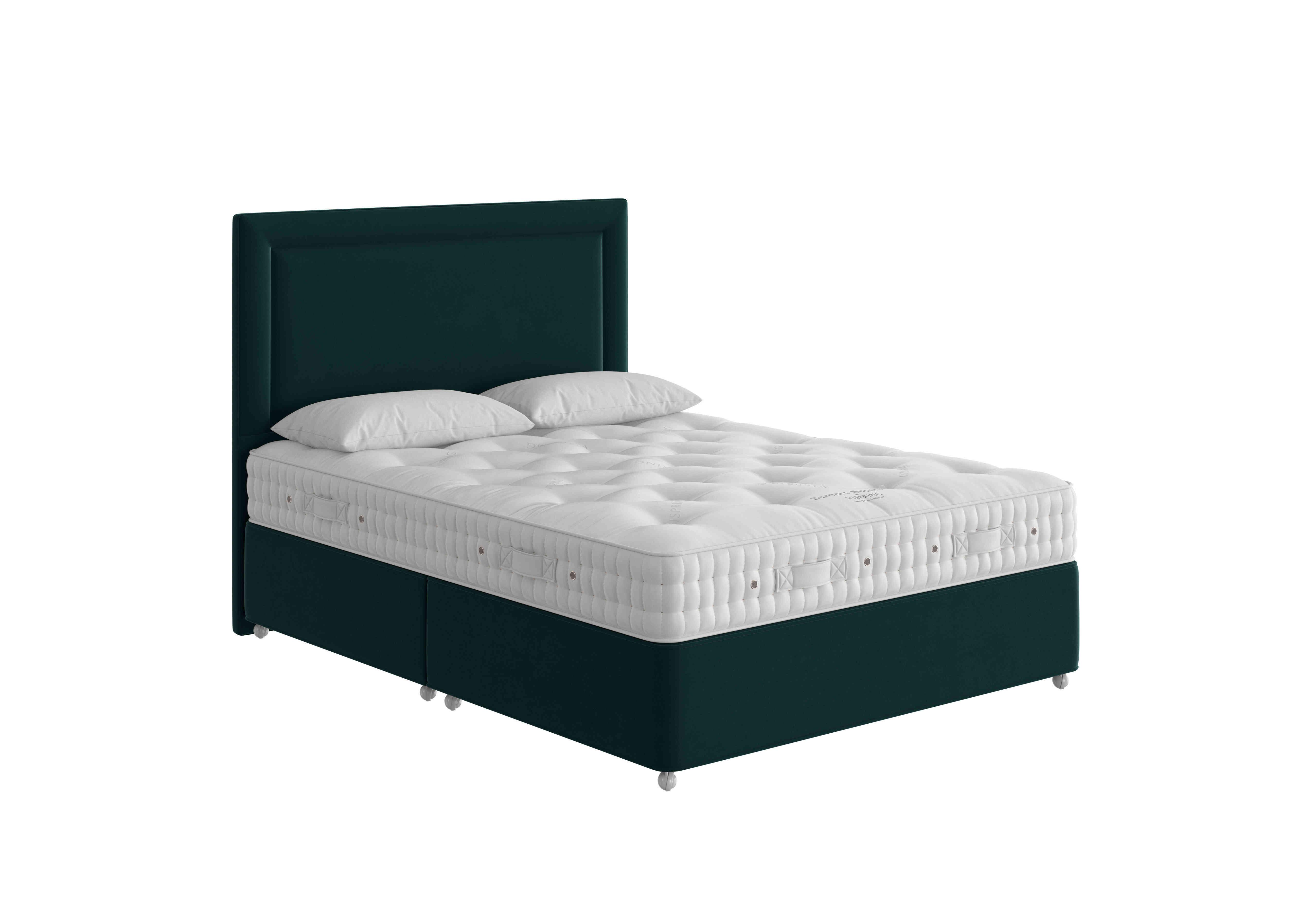 Baronet Superb Divan Set in 2154 Plush Bottle Green on Furniture Village