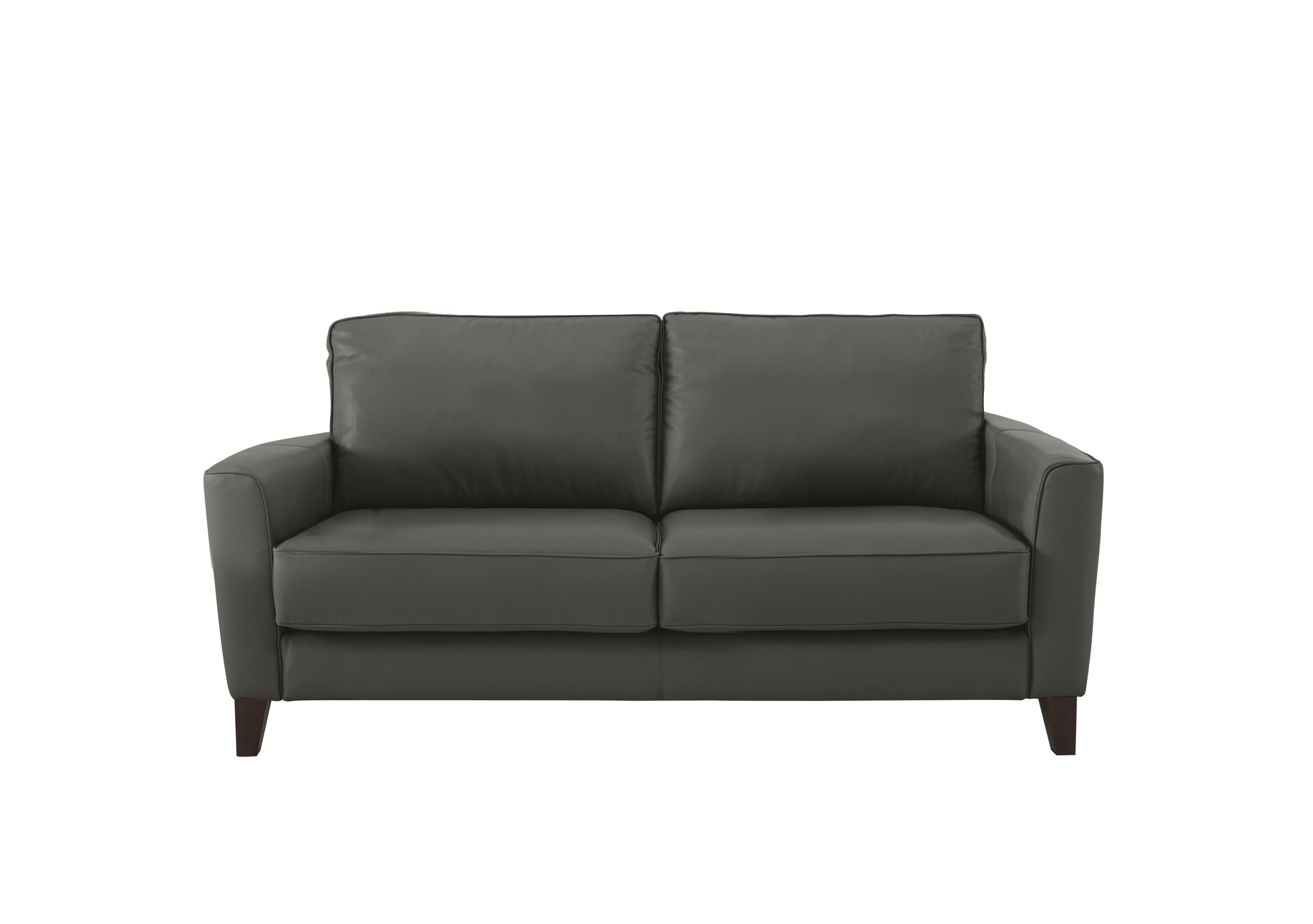 Brondby 2 Seater Leather Sofa in Bv-088e Charcoal Grey on Furniture Village