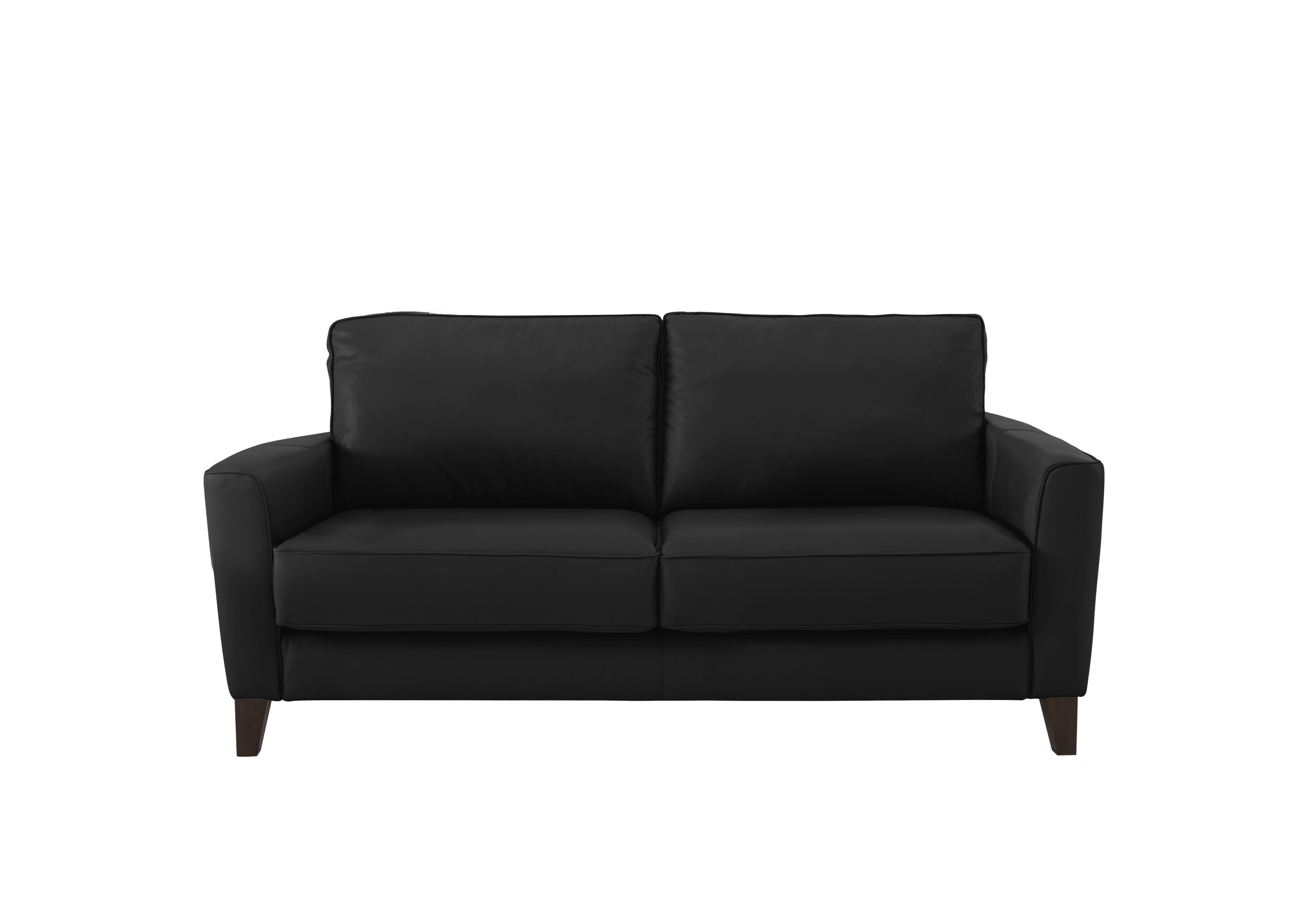 Brondby 2 Seater Leather Sofa in Bv-3500 Classic Black on Furniture Village