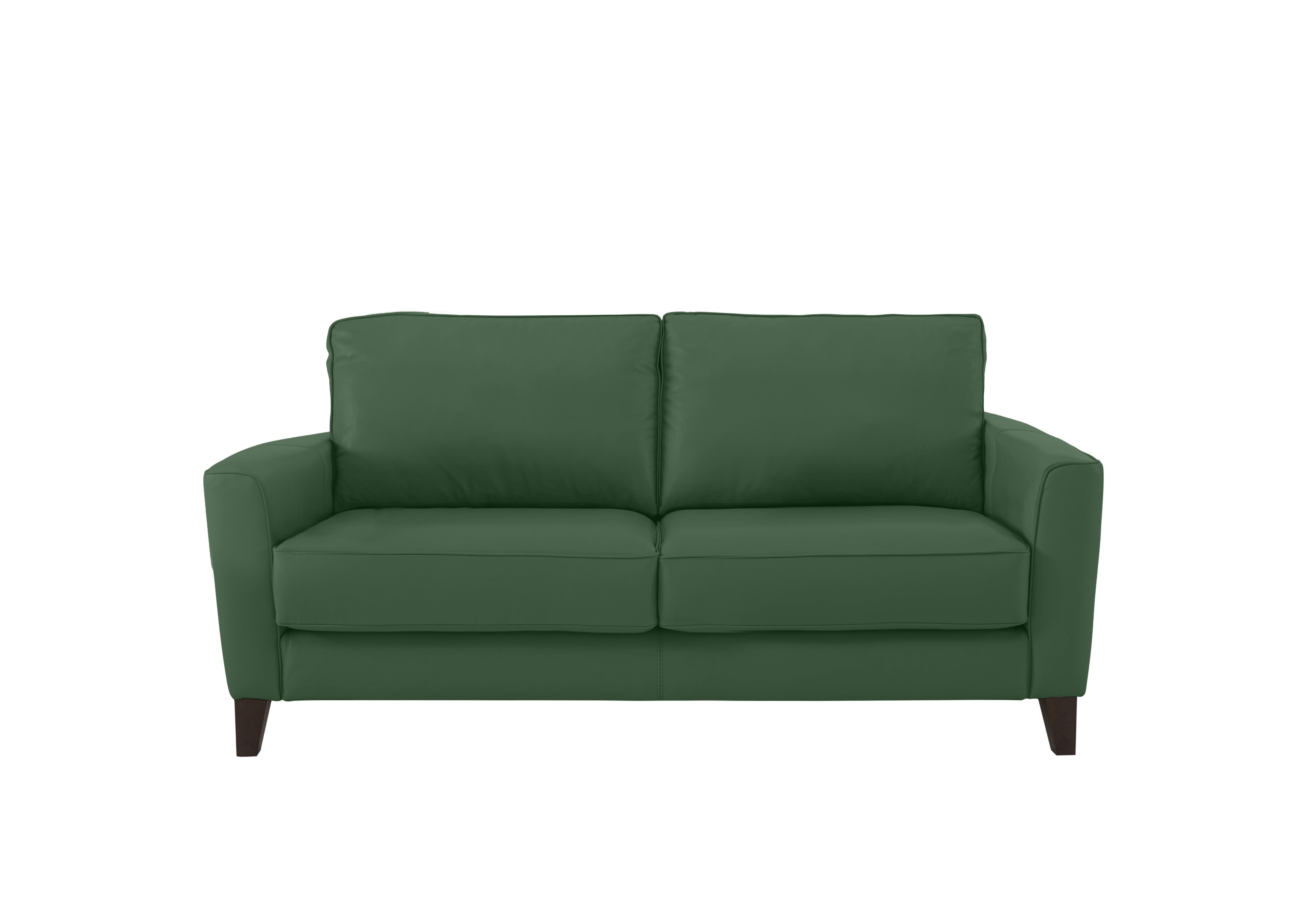 Brondby 2 Seater Leather Sofa in Bv-371e Chive Green on Furniture Village