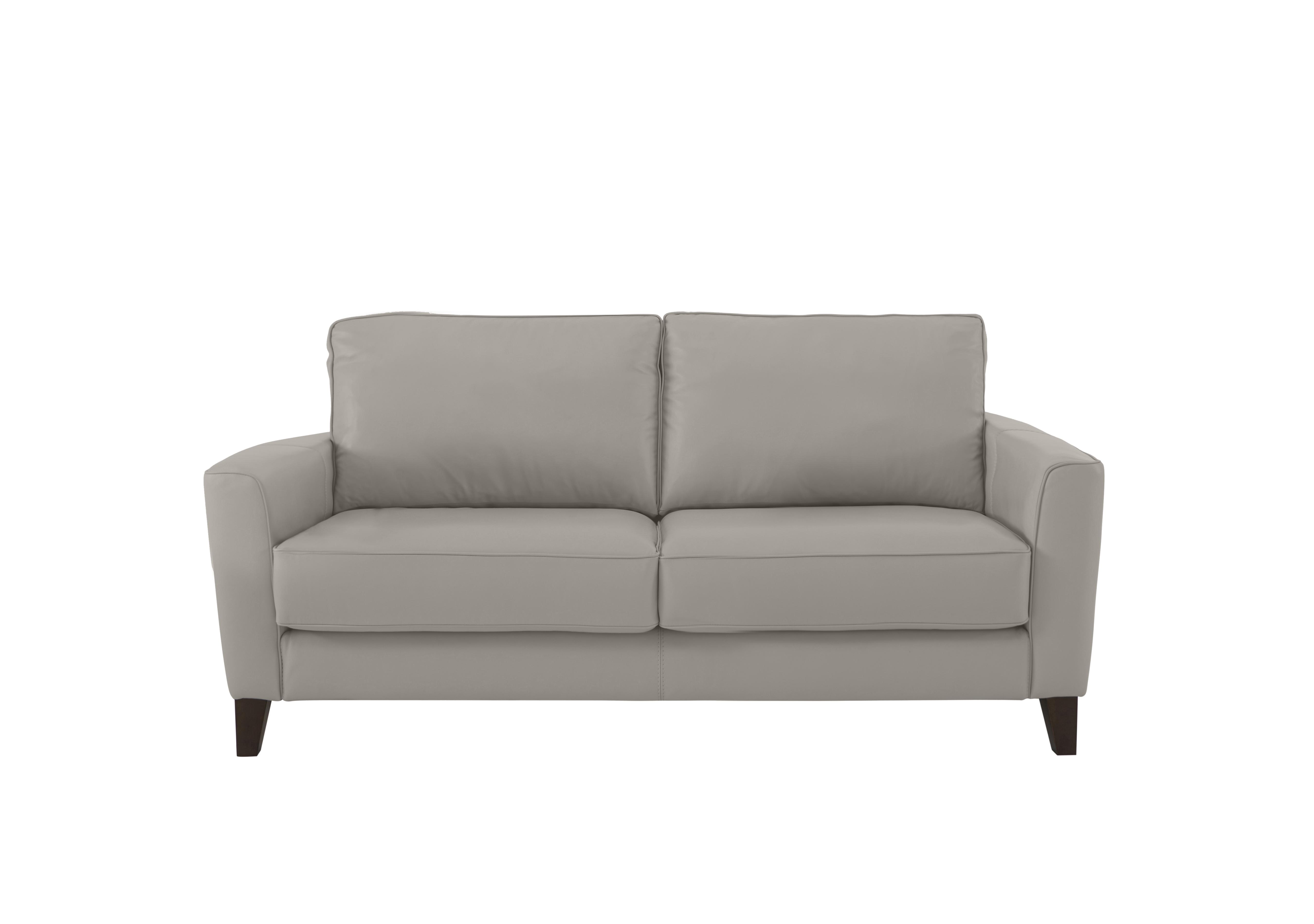 Brondby 2 Seater Leather Sofa in Bv-946b Silver Grey on Furniture Village
