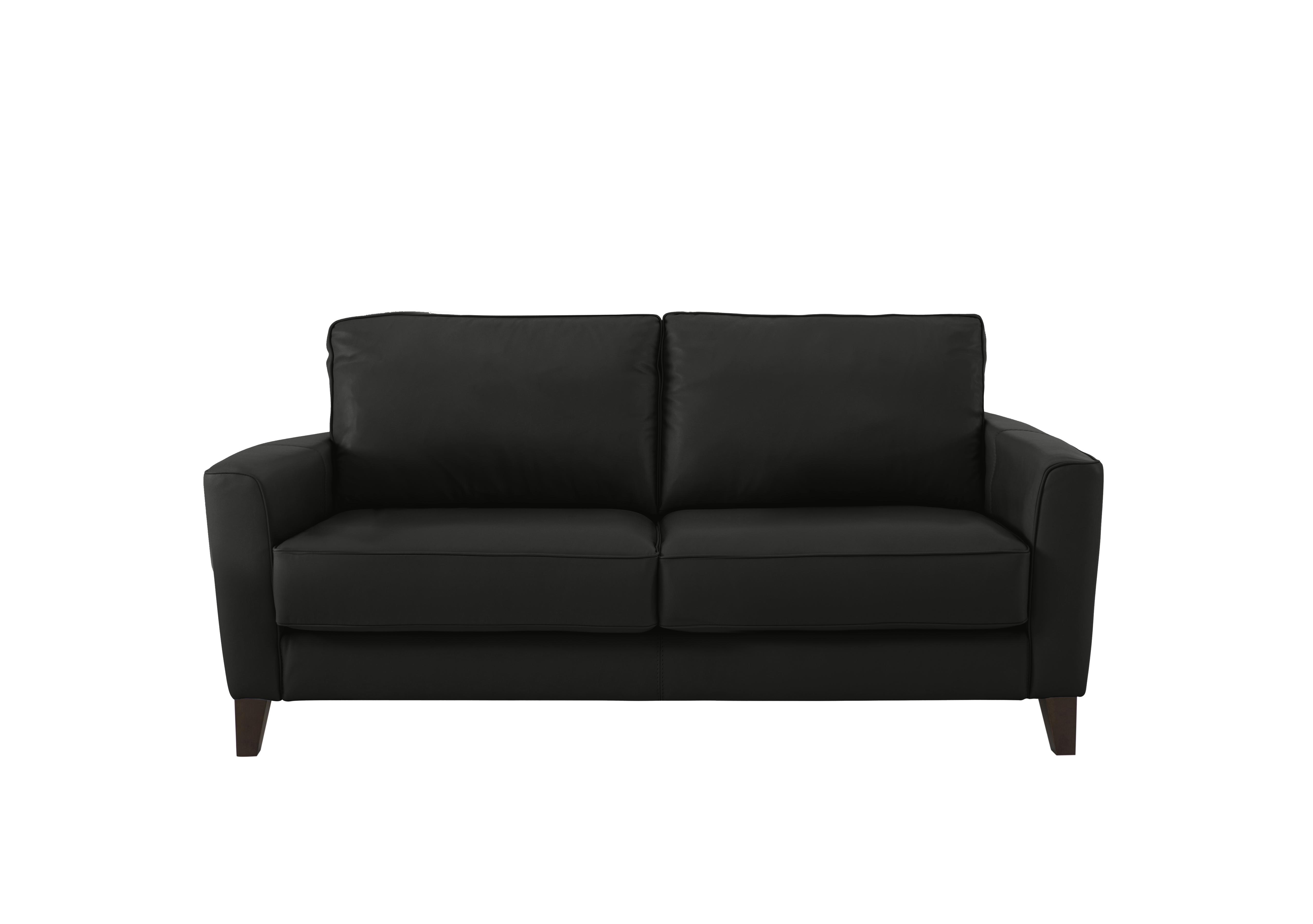 Brondby 2 Seater Leather Sofa in Nc-023c Black on Furniture Village