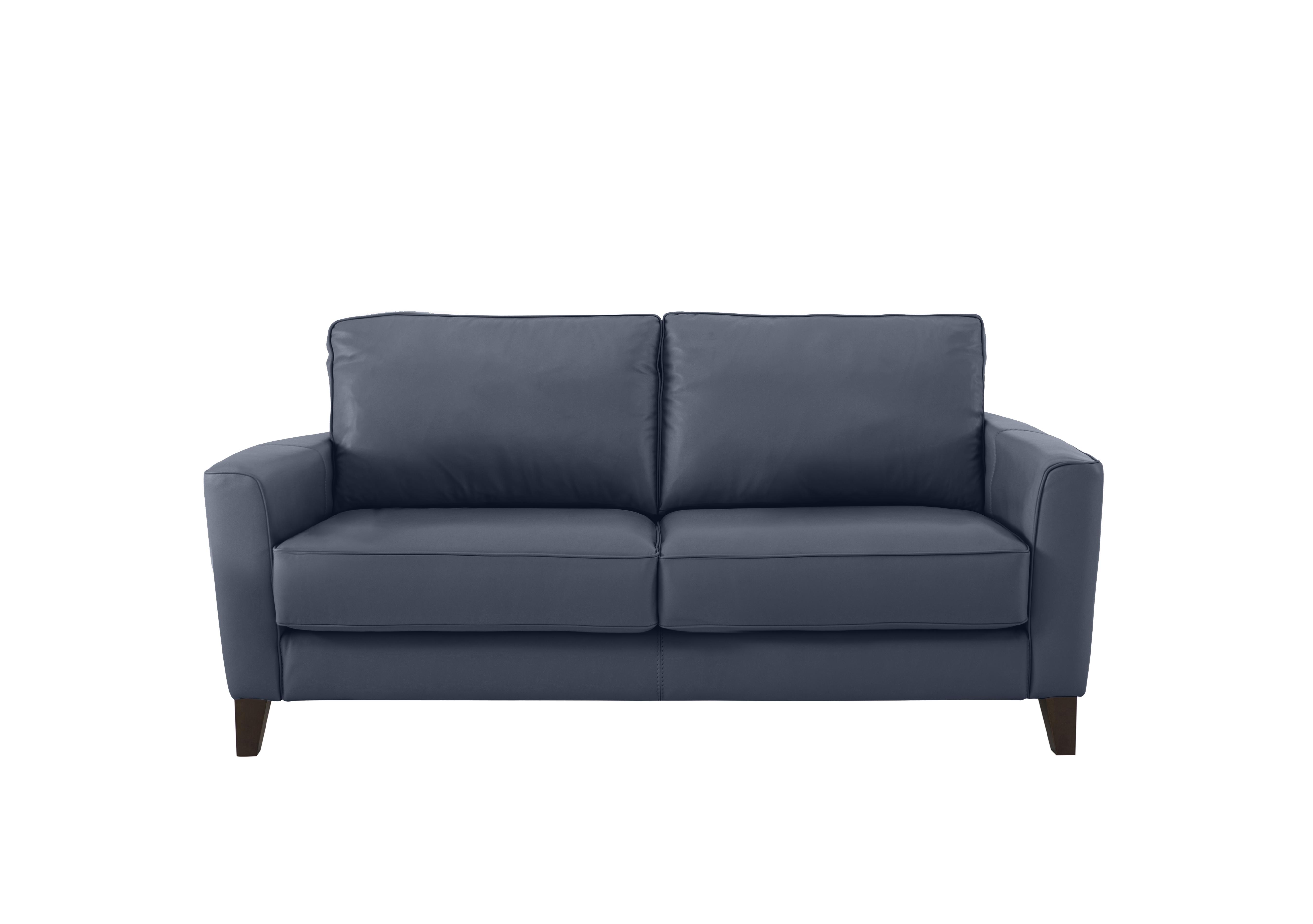 Brondby 2 Seater Leather Sofa in Nc-313e Ocean Blue on Furniture Village