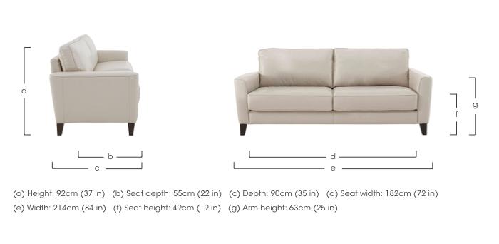 Brondby 3 Seater Leather Sofa in  on Furniture Village