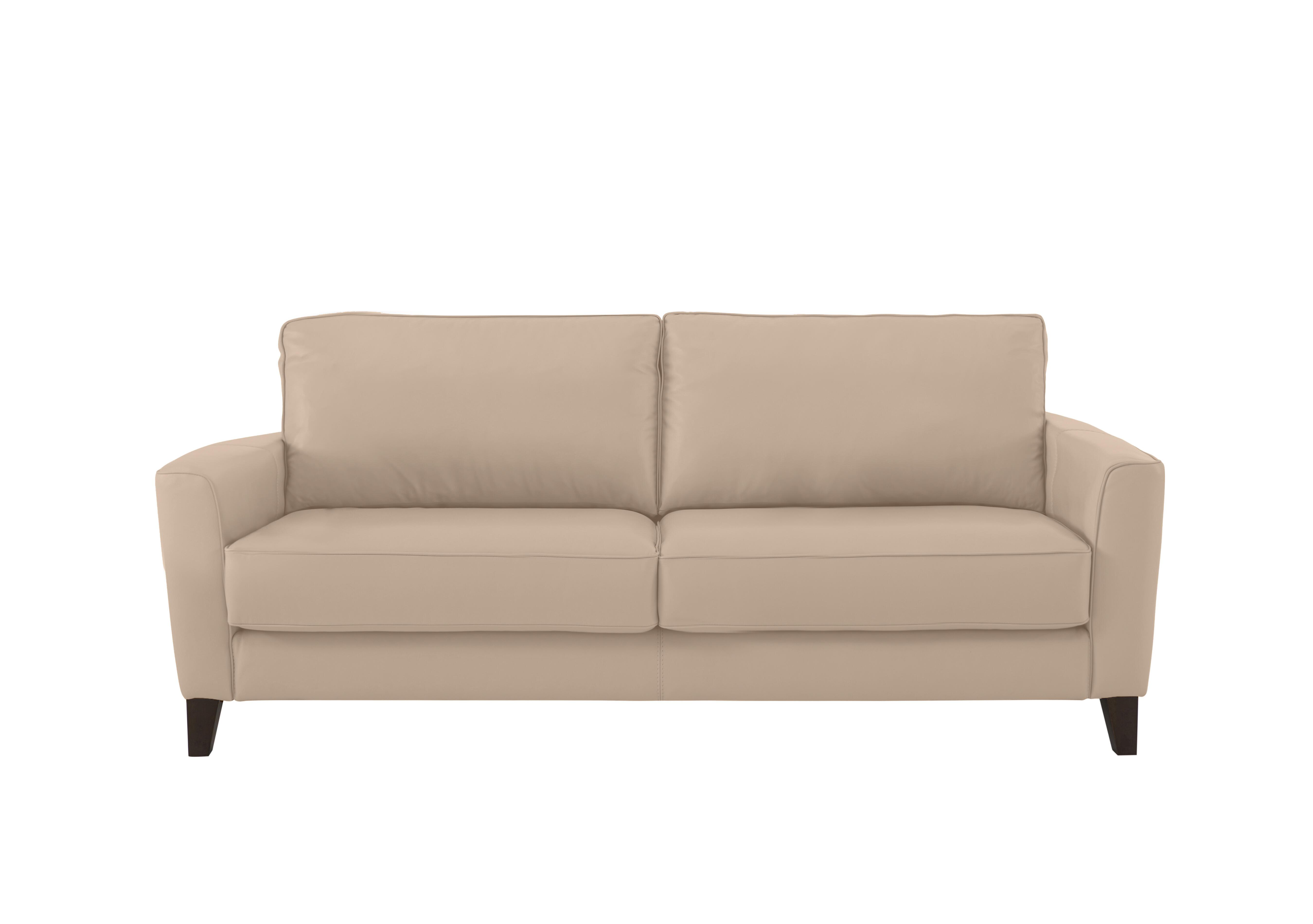 Brondby 3 Seater Leather Sofa in Bv-039c Pebble on Furniture Village