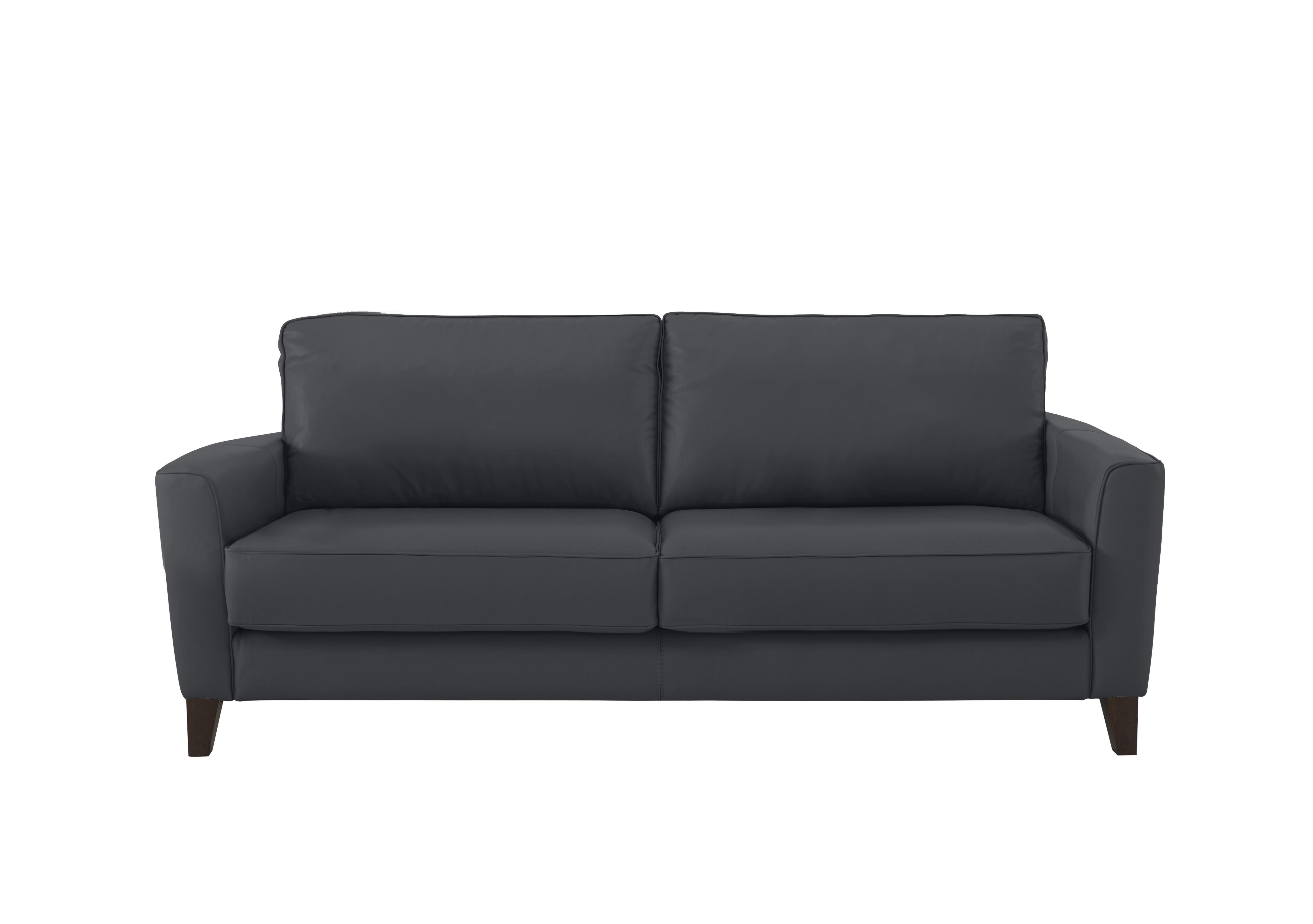 Brondby 3 Seater Leather Sofa in Bv-058e Shale Grey on Furniture Village
