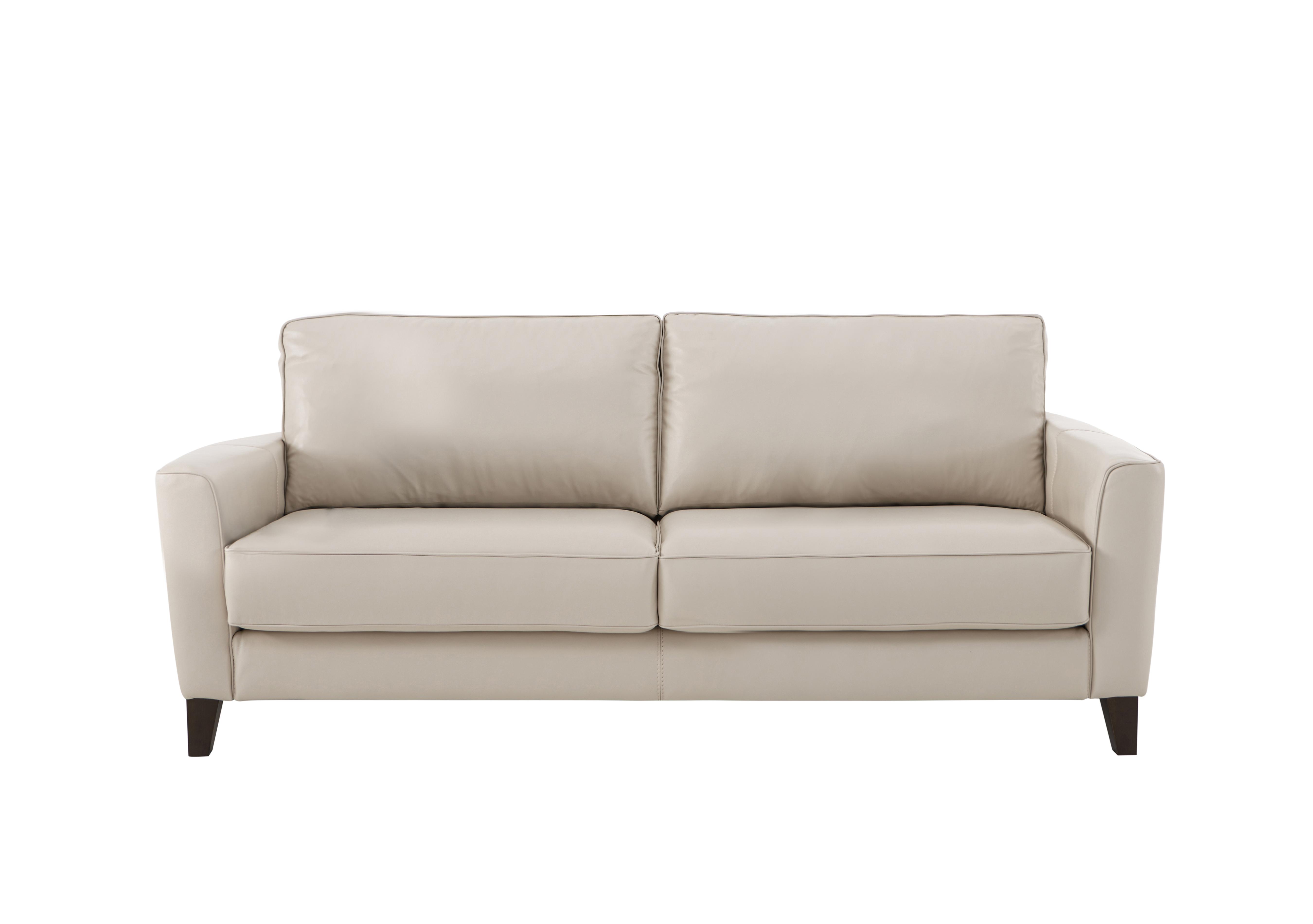 Brondby 3 Seater Leather Sofa in Bv-156e Frost on Furniture Village