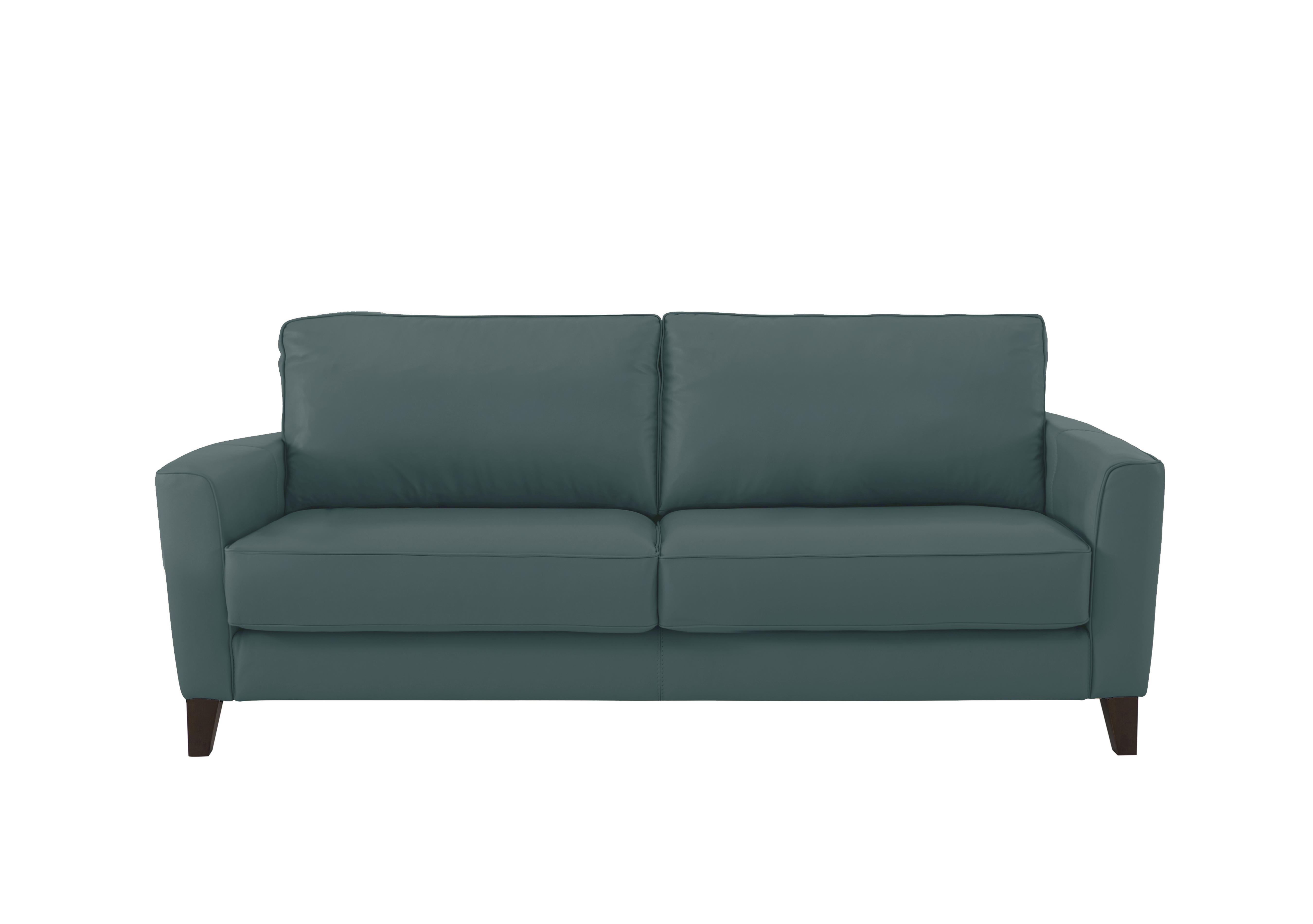 Brondby 3 Seater Leather Sofa in Bv-301e Lake Green on Furniture Village