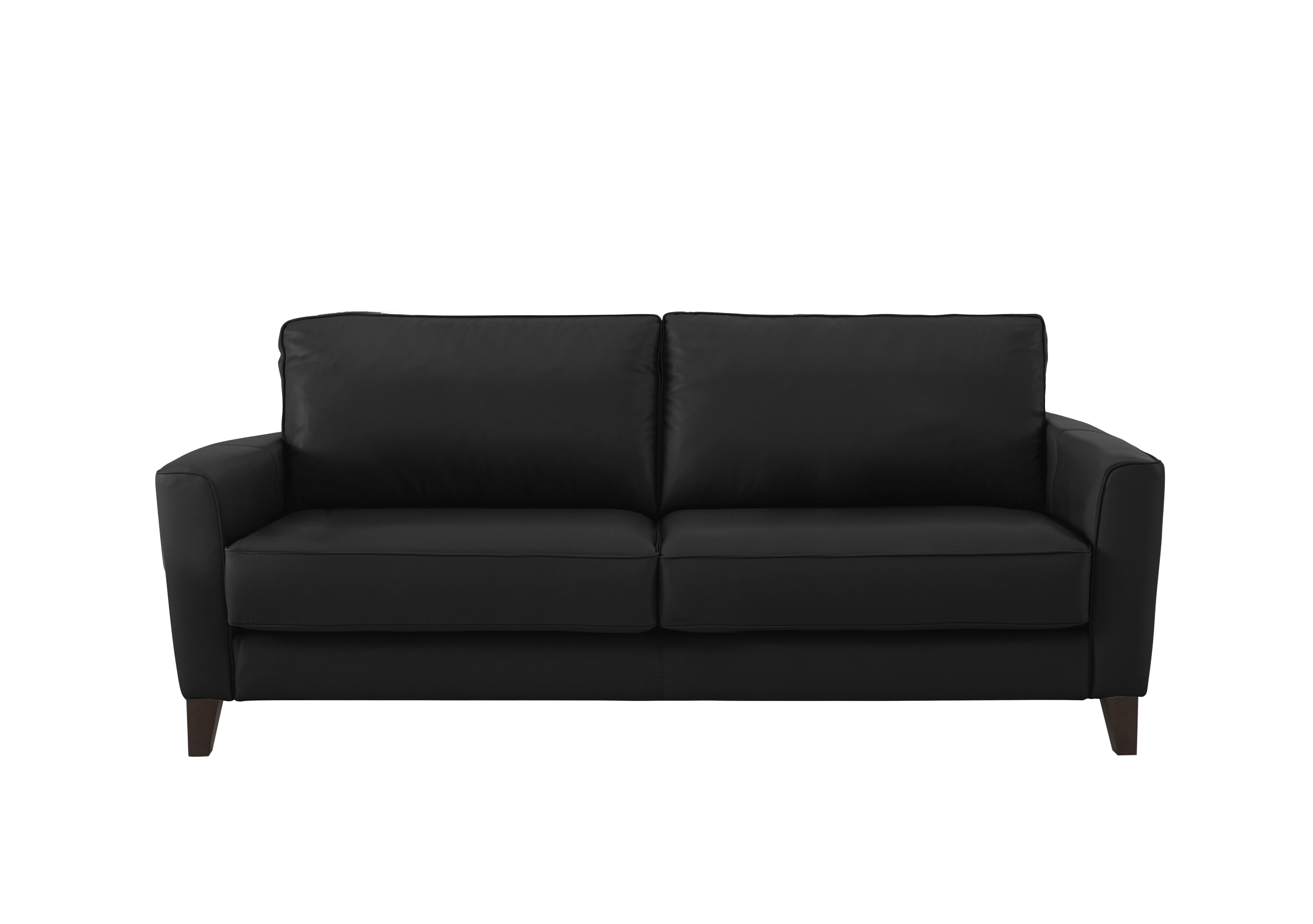 Brondby 3 Seater Leather Sofa in Bv-3500 Classic Black on Furniture Village
