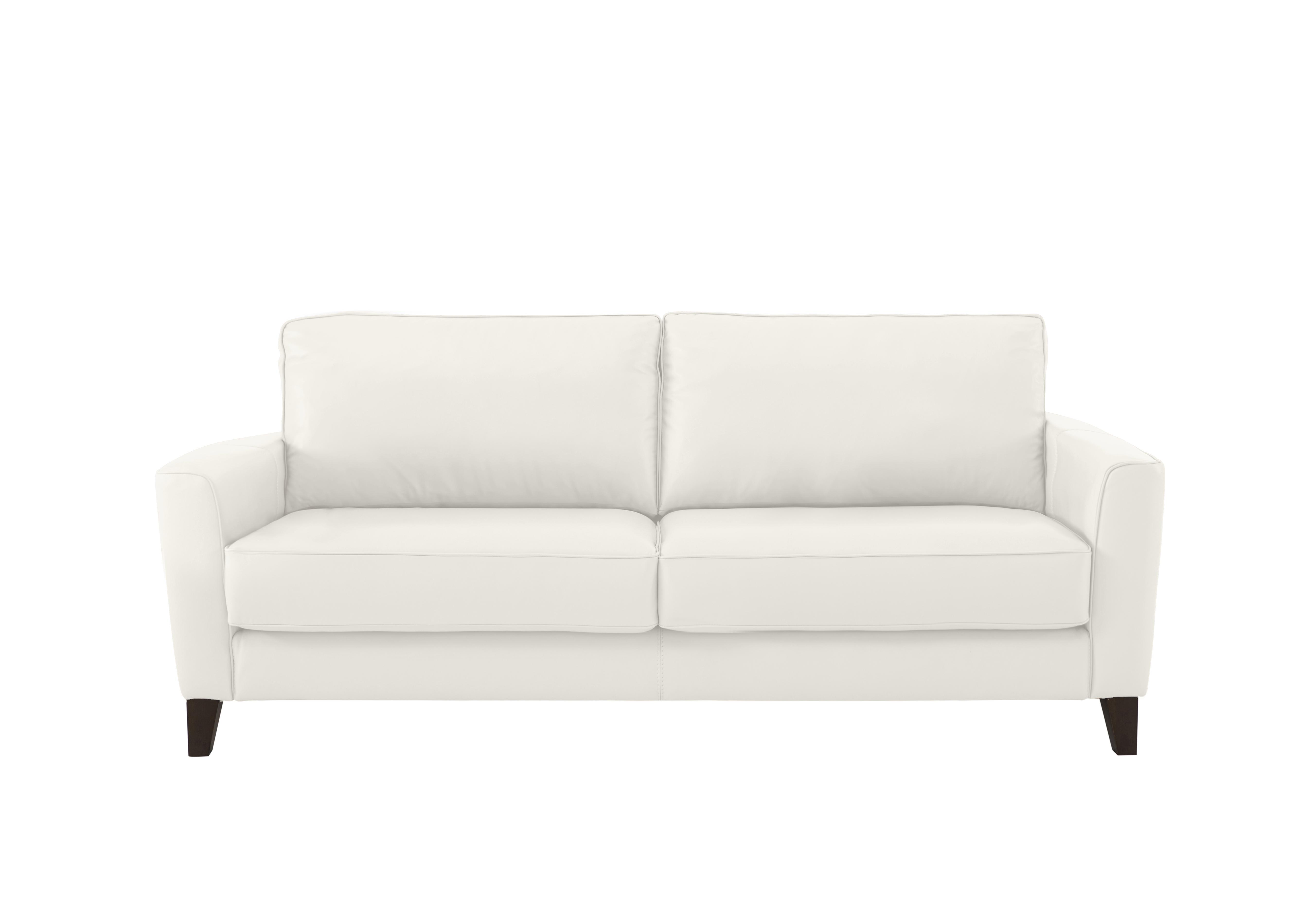 Brondby 3 Seater Leather Sofa in Bv-744d Star White on Furniture Village