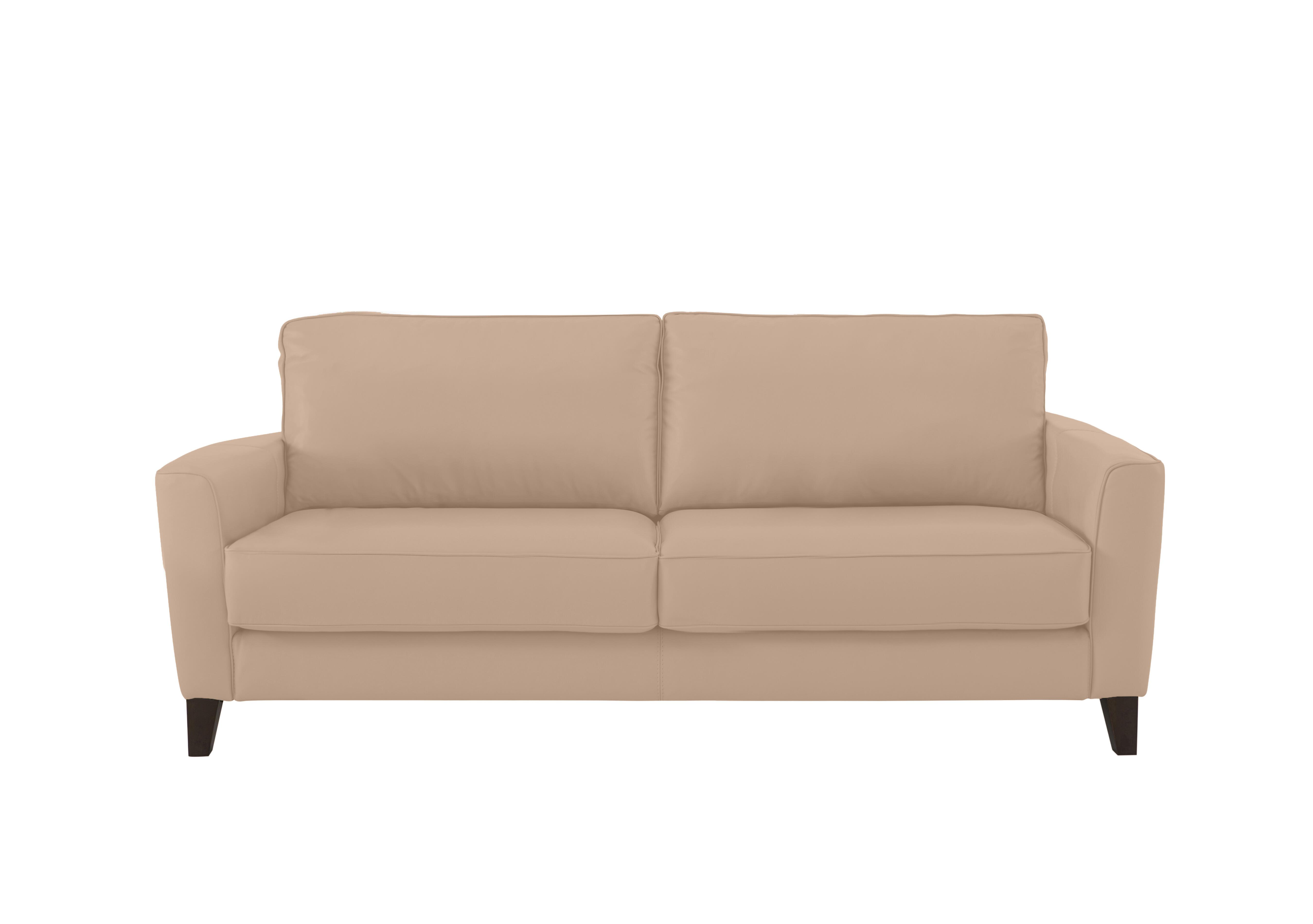 Brondby 3 Seater Leather Sofa in Bv-8475 Nude on Furniture Village
