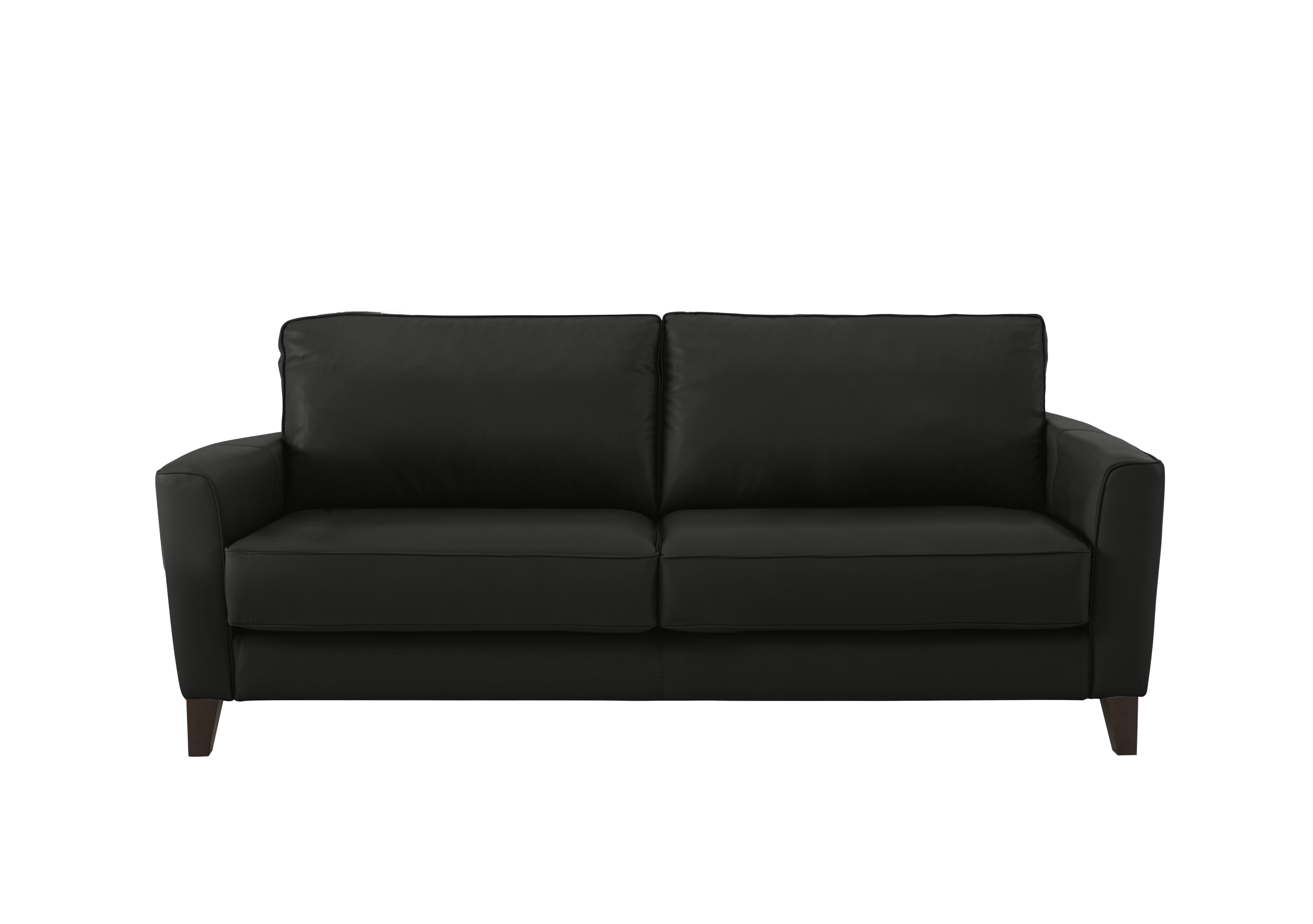 Brondby 3 Seater Leather Sofa in Nc-023c Black on Furniture Village