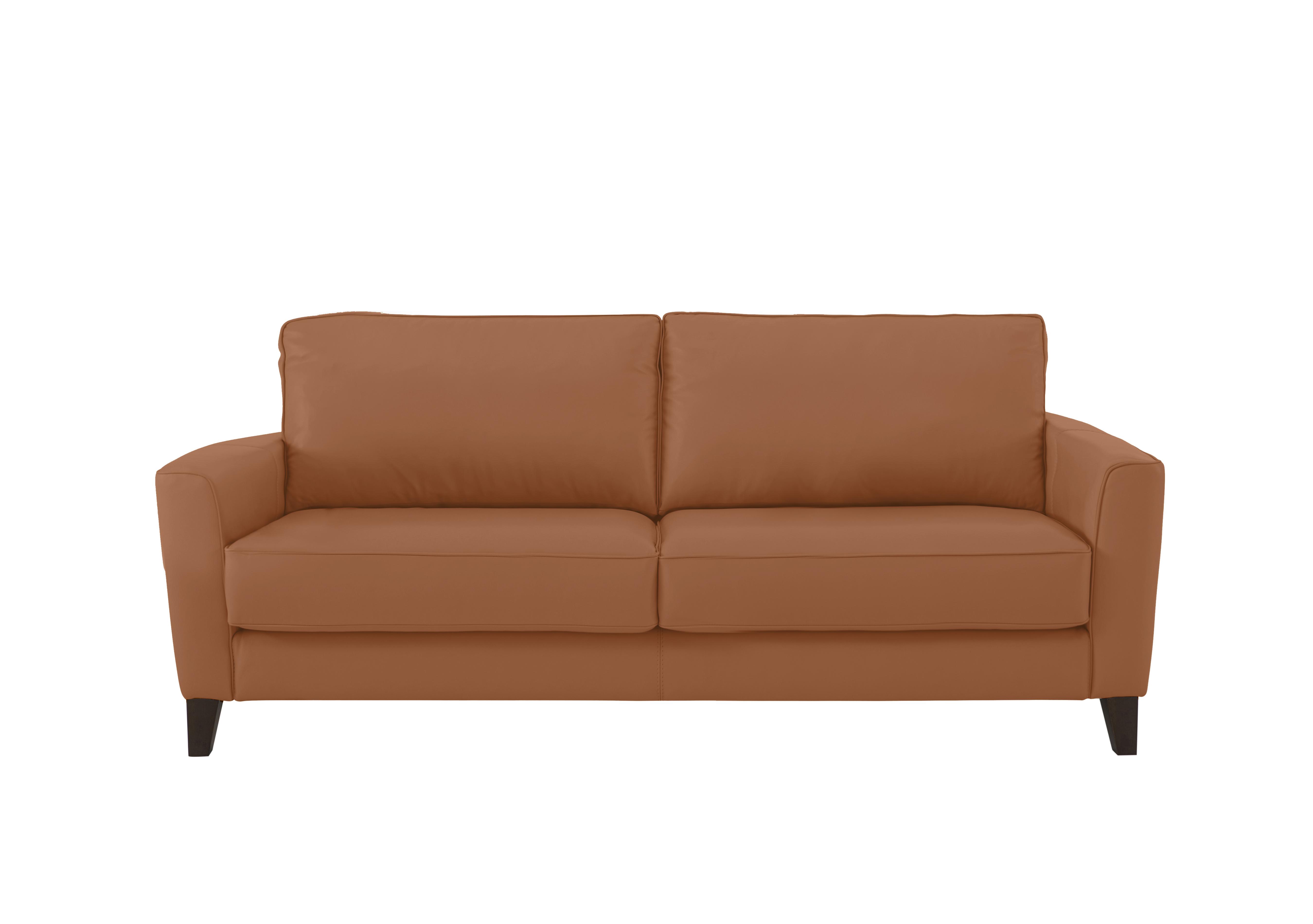 Brondby 3 Seater Leather Sofa in Nc-334e Pecan Brown on Furniture Village