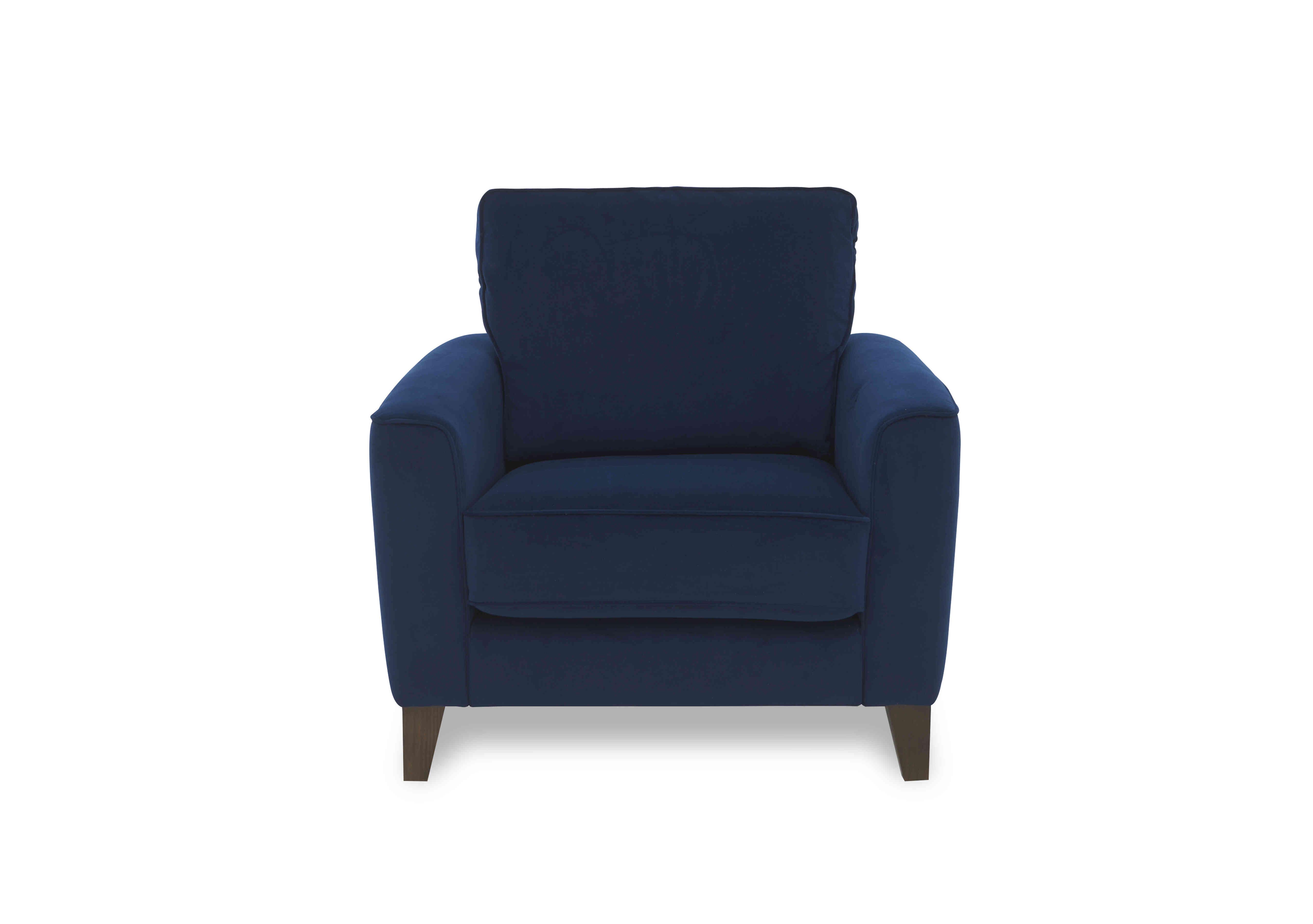 Brondby Fabric Armchair in Fab-Meg-R28 Navy on Furniture Village