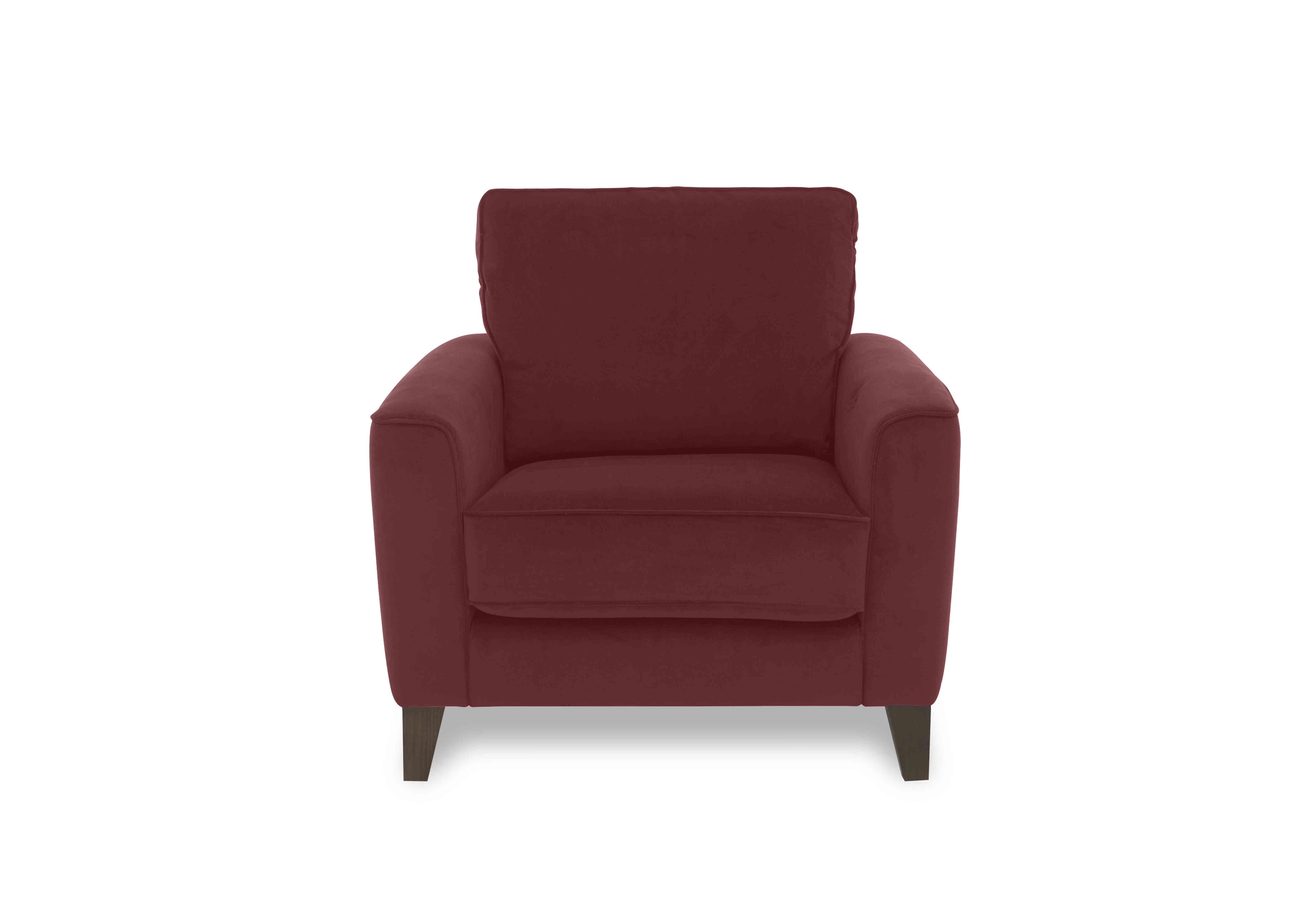 Brondby Fabric Armchair in Fab-Meg-R65 Burgundy on Furniture Village