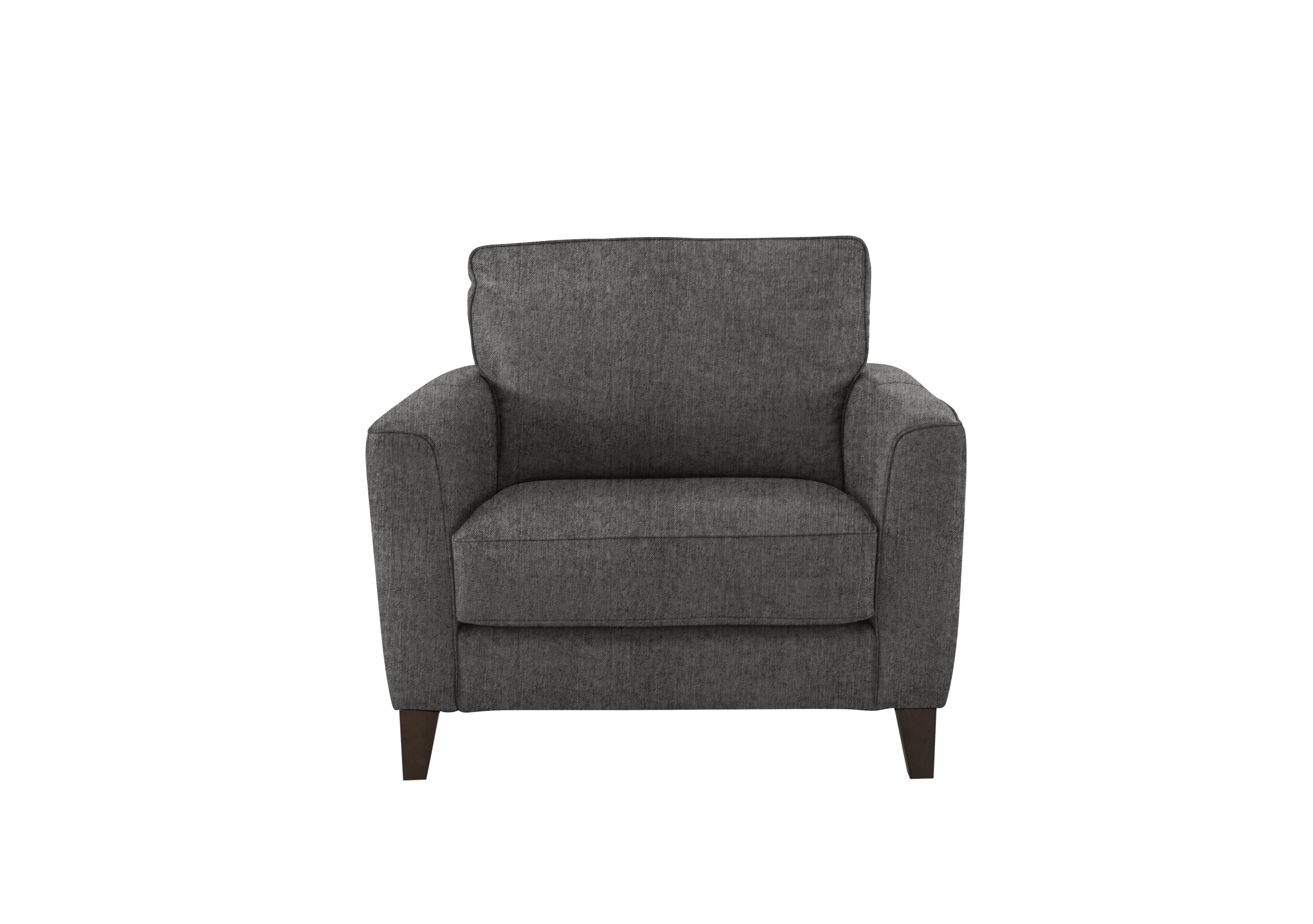 Brondby Fabric Armchair in Fab-Meo-R25 Iron Grey on Furniture Village
